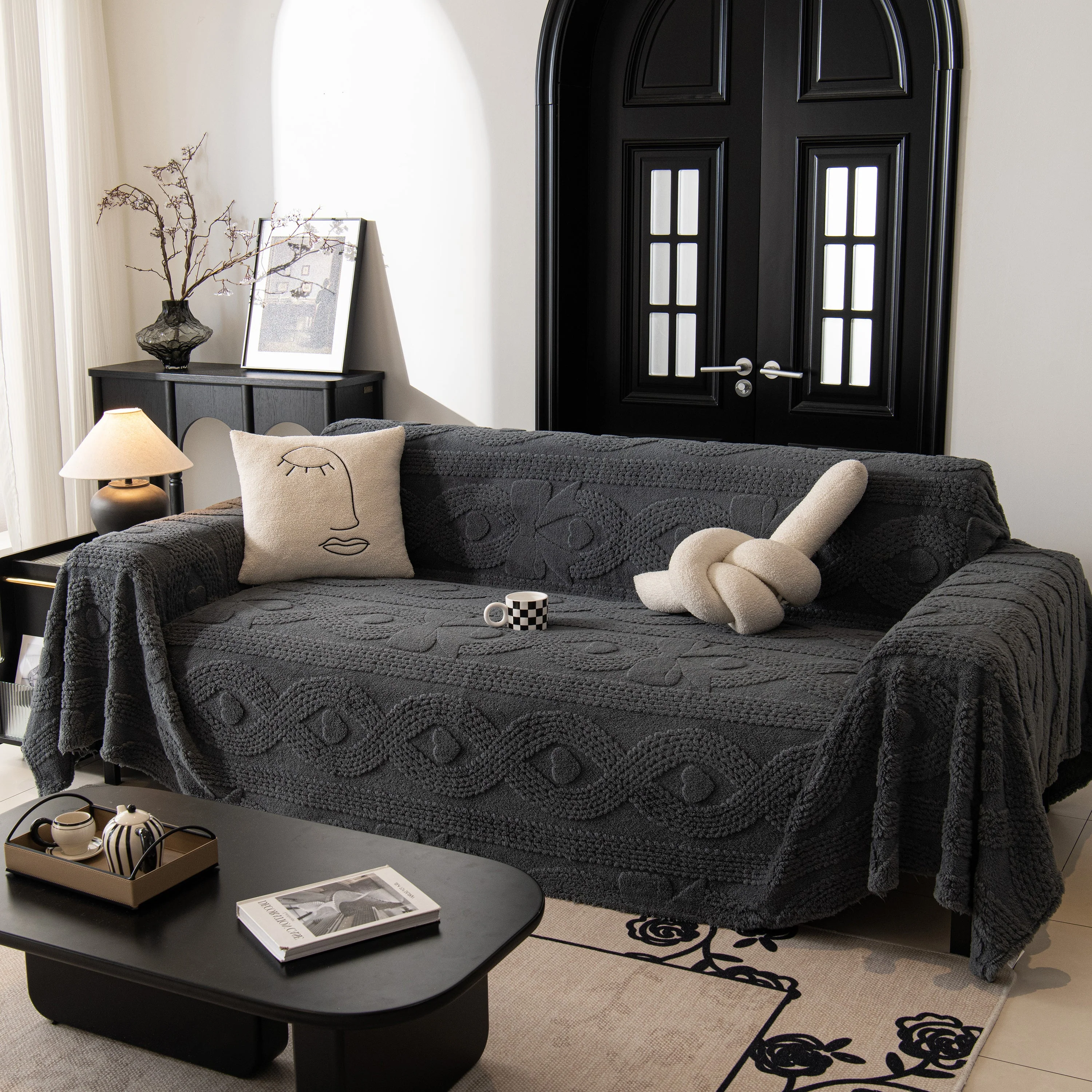 Soft Plush Fleece Throw Blanket for Couch Solid Cute Warm Couch Cover Blanket for Winter - Image 77