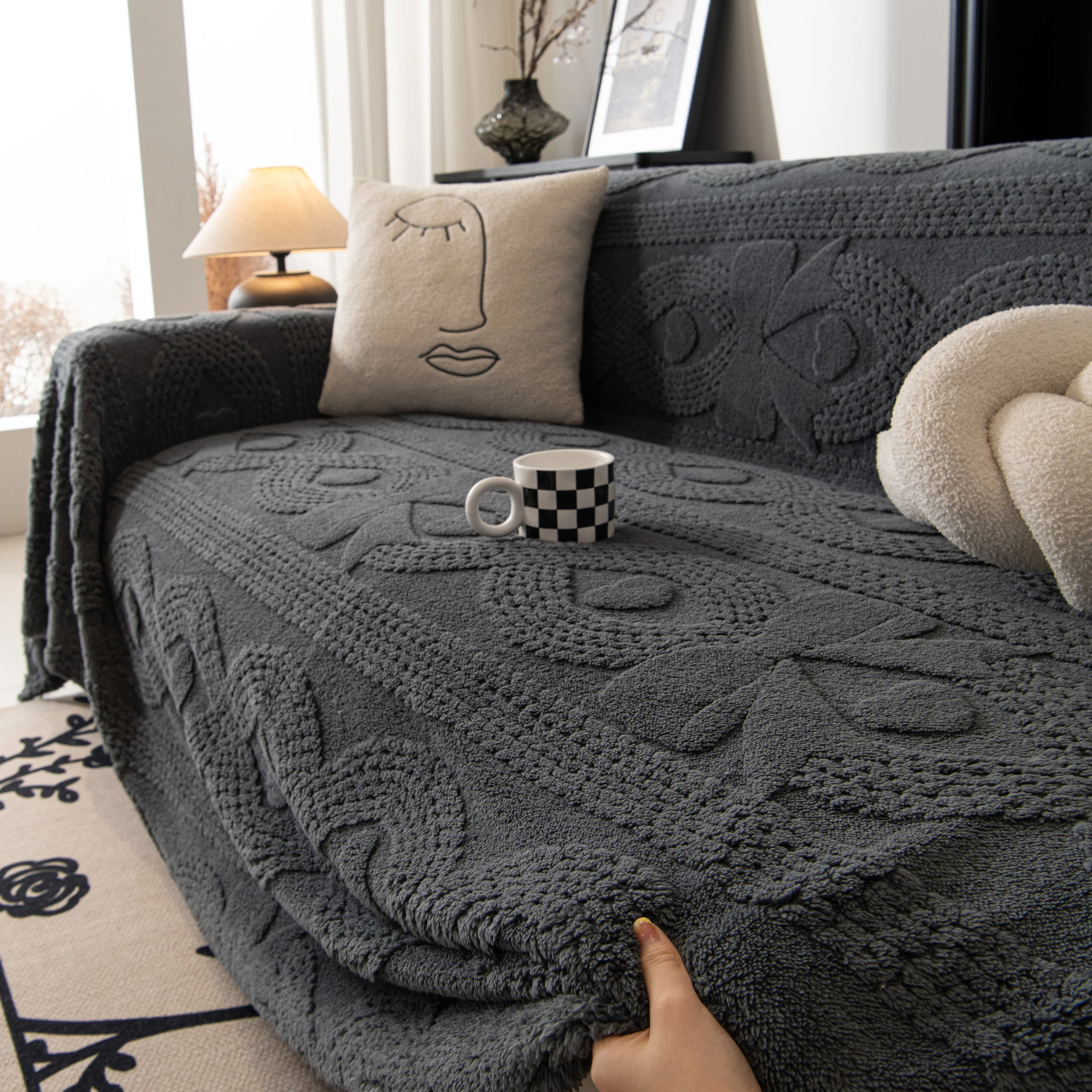 Soft Plush Fleece Throw Blanket for Couch Solid Cute Warm Couch Cover Blanket for Winter - Image 78