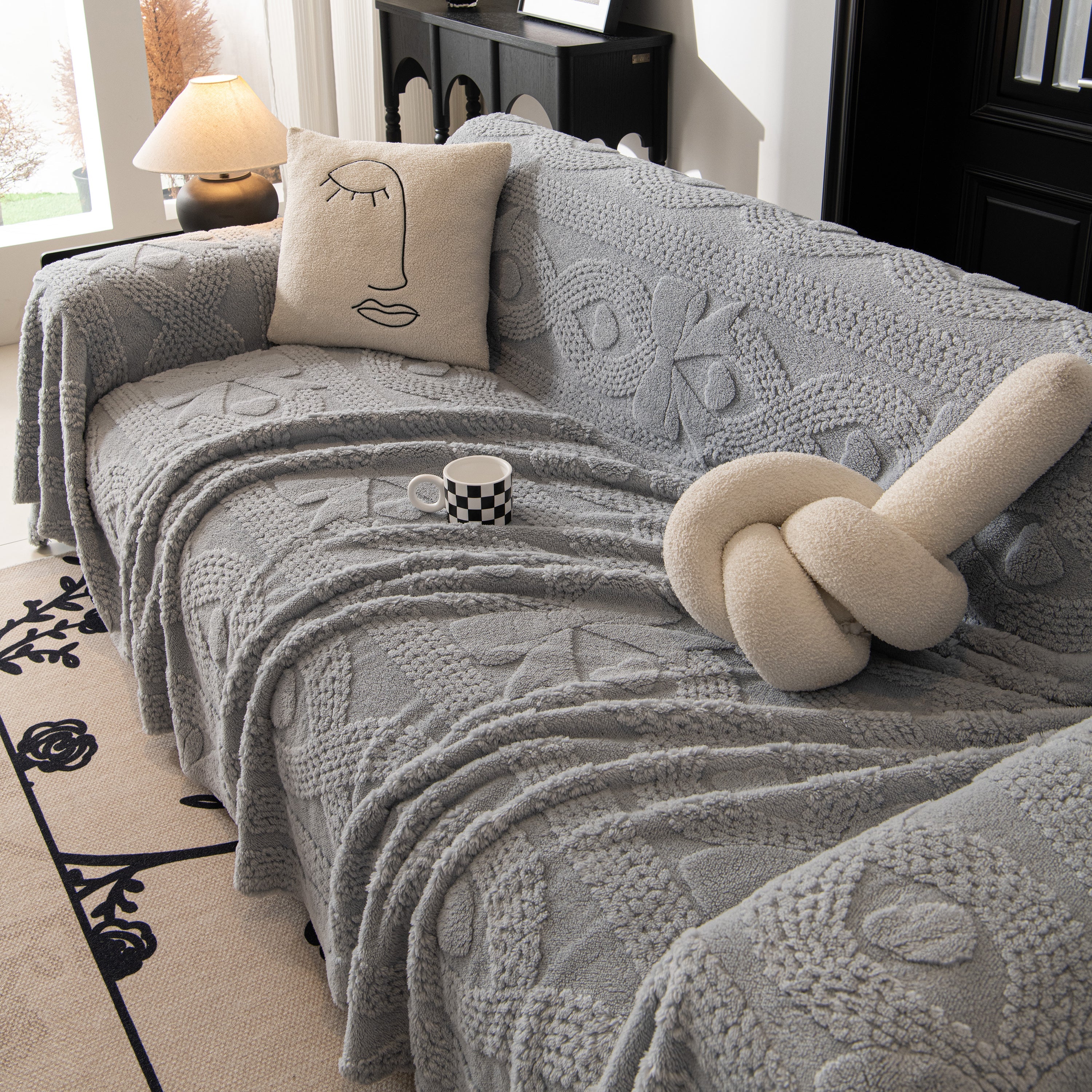 Soft Plush Fleece Throw Blanket for Couch Solid Cute Warm Couch Cover Blanket for Winter - Image 8