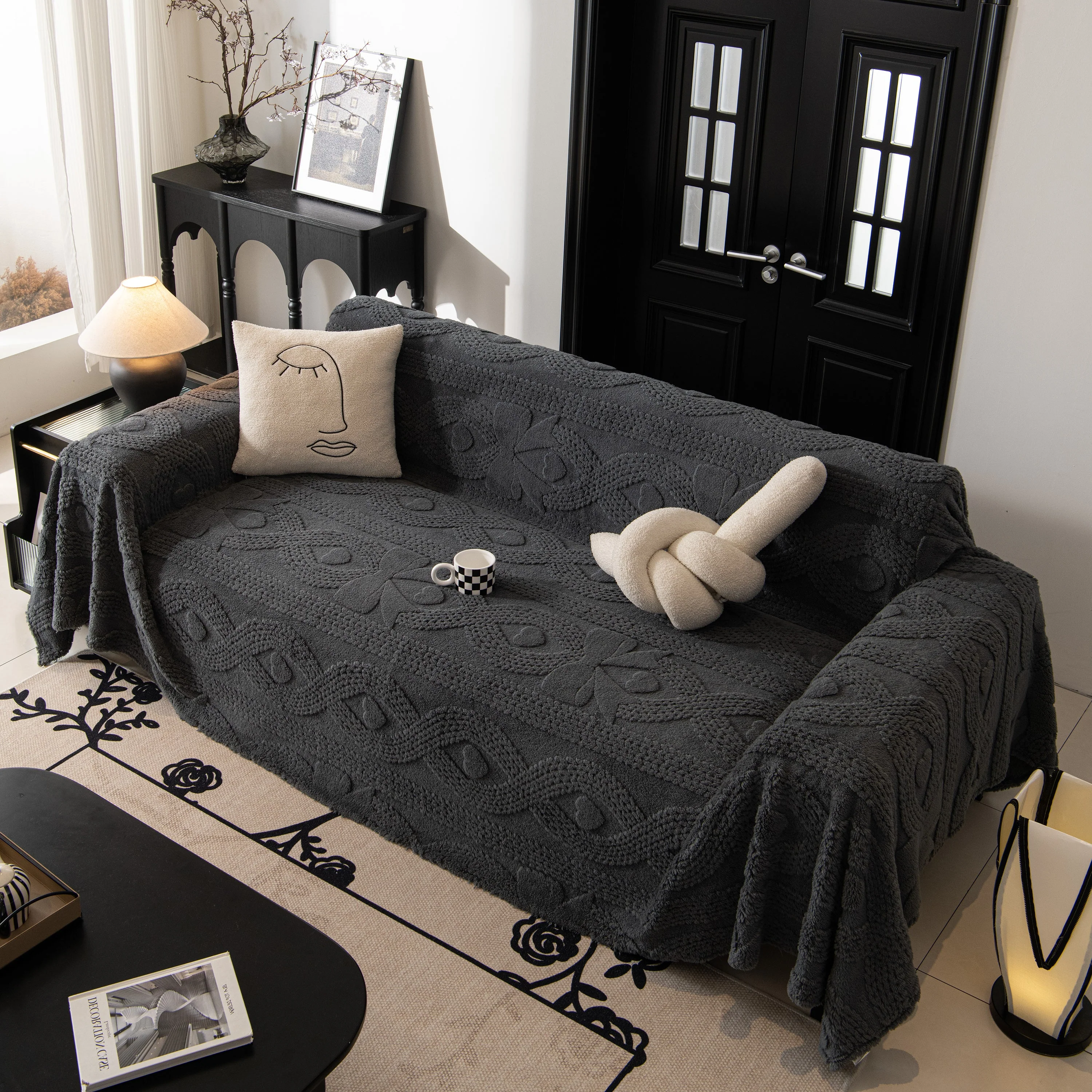 Soft Plush Fleece Throw Blanket for Couch Solid Cute Warm Couch Cover Blanket for Winter - Image 84