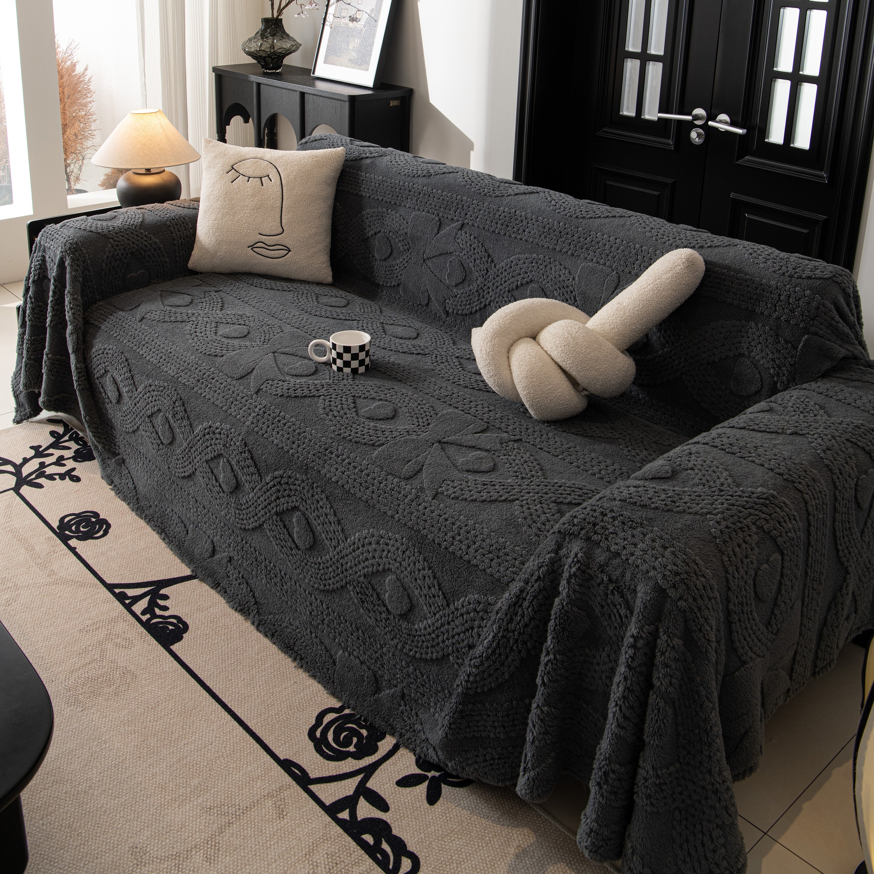 Soft Plush Fleece Throw Blanket for Couch Solid Cute Warm Couch Cover Blanket for Winter - Image 92