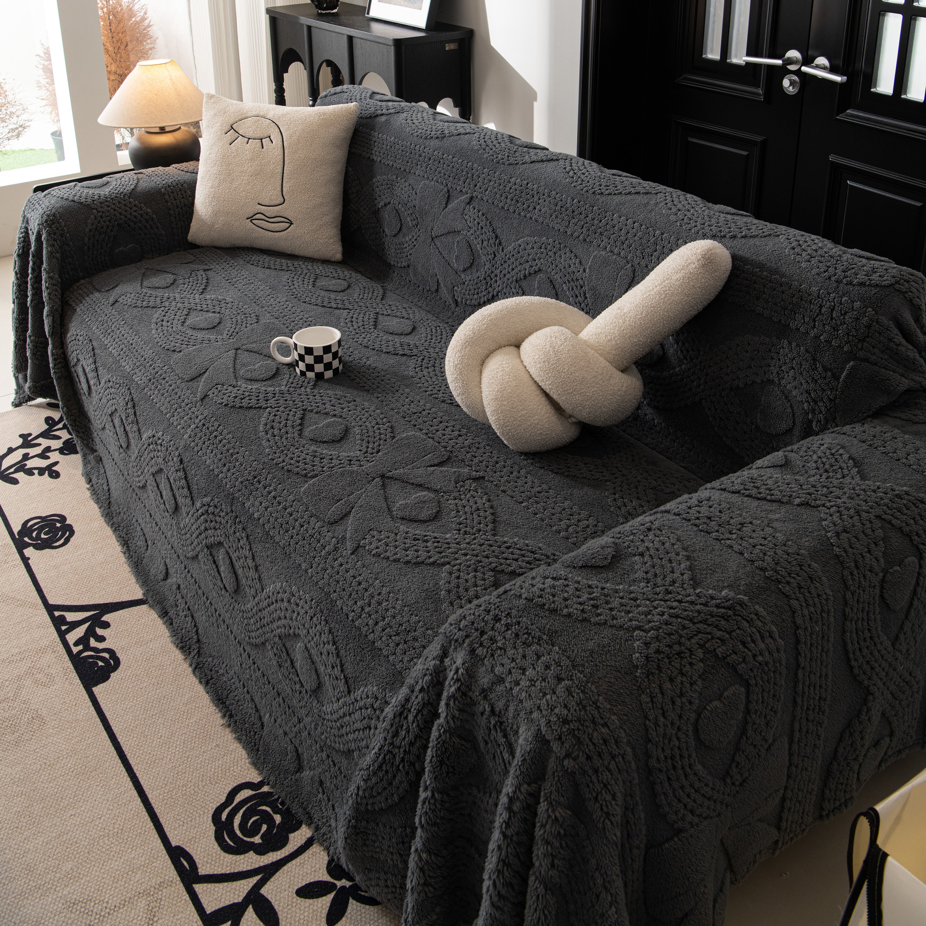 Soft Plush Fleece Throw Blanket for Couch Solid Cute Warm Couch Cover Blanket for Winter - Image 93