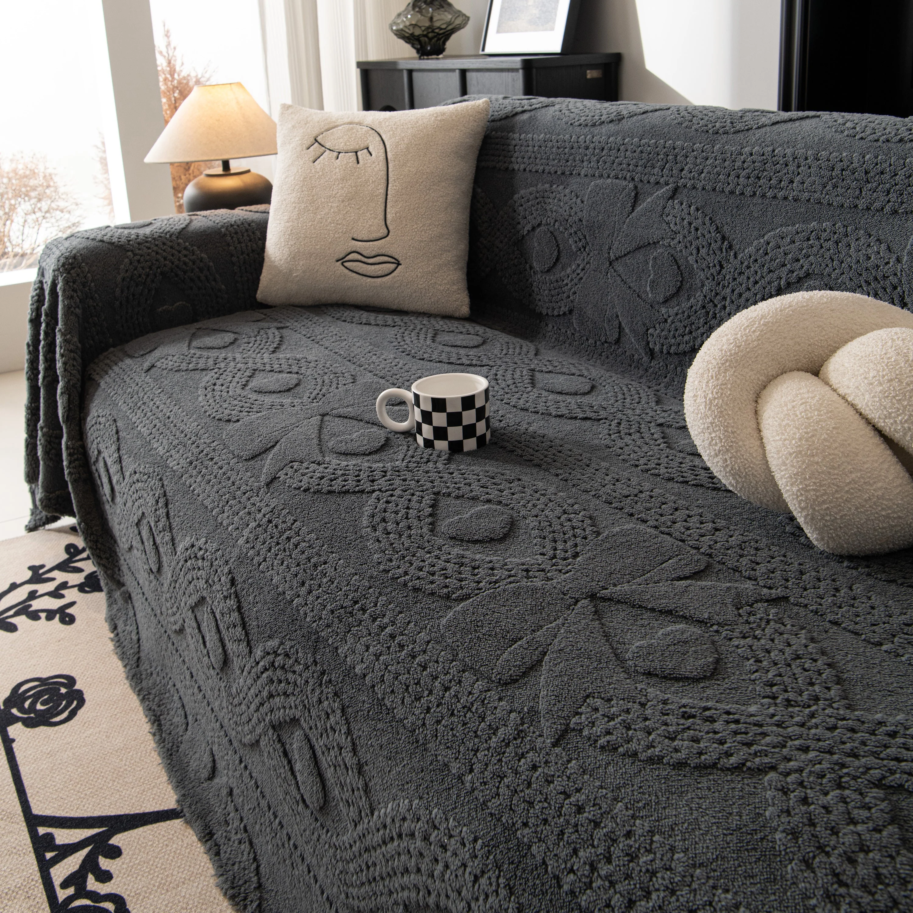 Soft Plush Fleece Throw Blanket for Couch Solid Cute Warm Couch Cover Blanket for Winter - Image 95