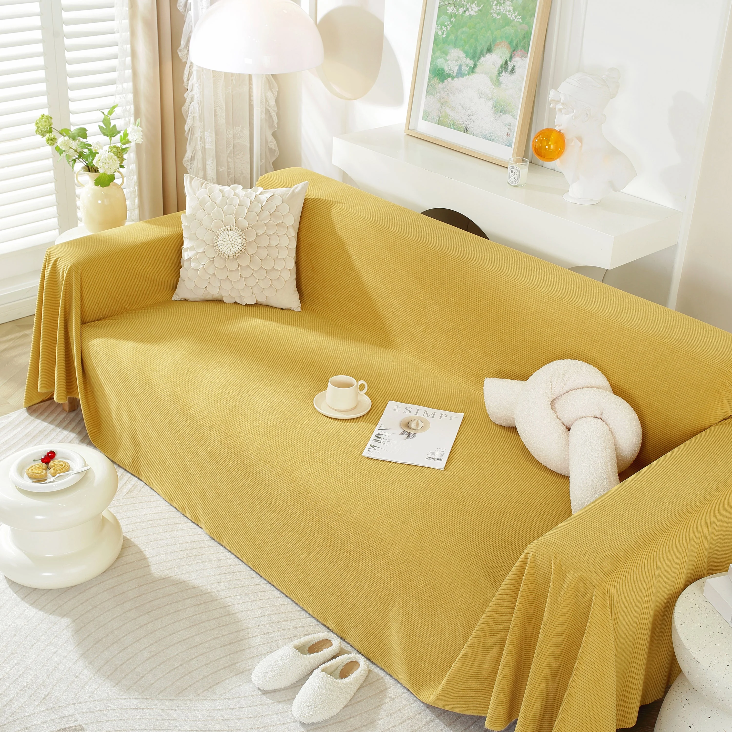 Soft Plush Warm Couch Cover Blanket for Sofa, Waterproof and Machine Washable Couch Throw Cover - Image 12