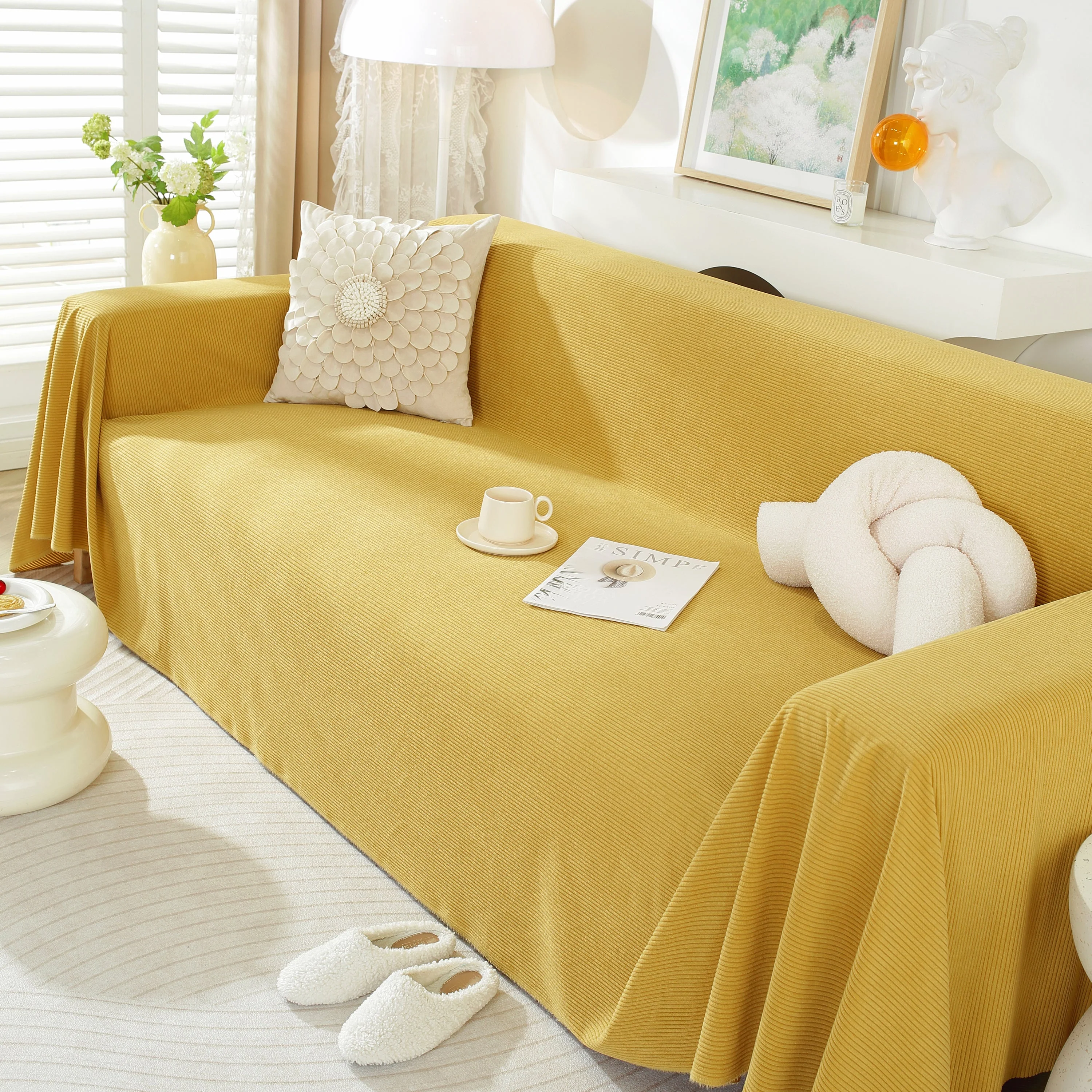 Soft Plush Warm Couch Cover Blanket for Sofa, Waterproof and Machine Washable Couch Throw Cover - Image 13