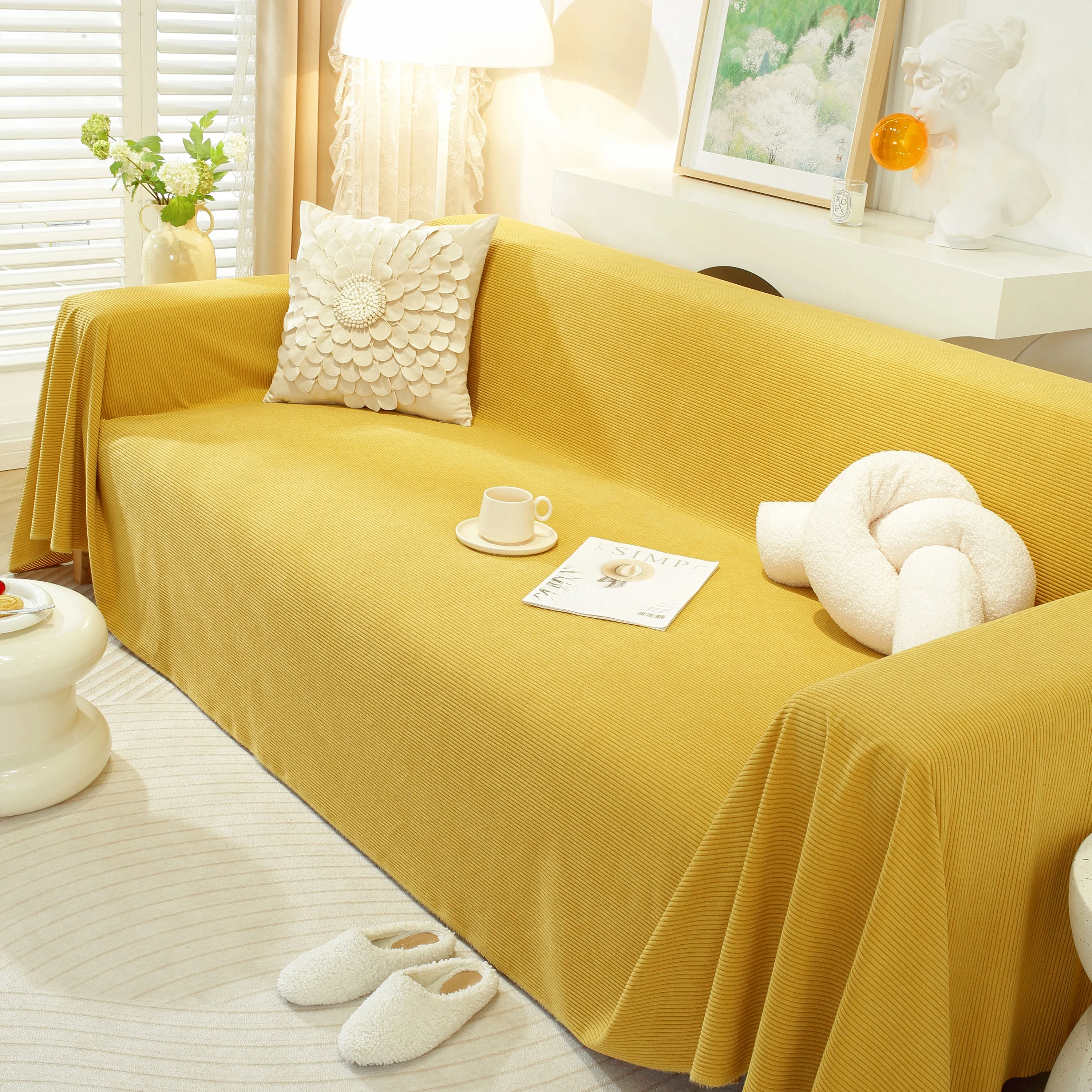 Soft Plush Warm Couch Cover Blanket for Sofa, Waterproof and Machine Washable Couch Throw Cover - Image 14
