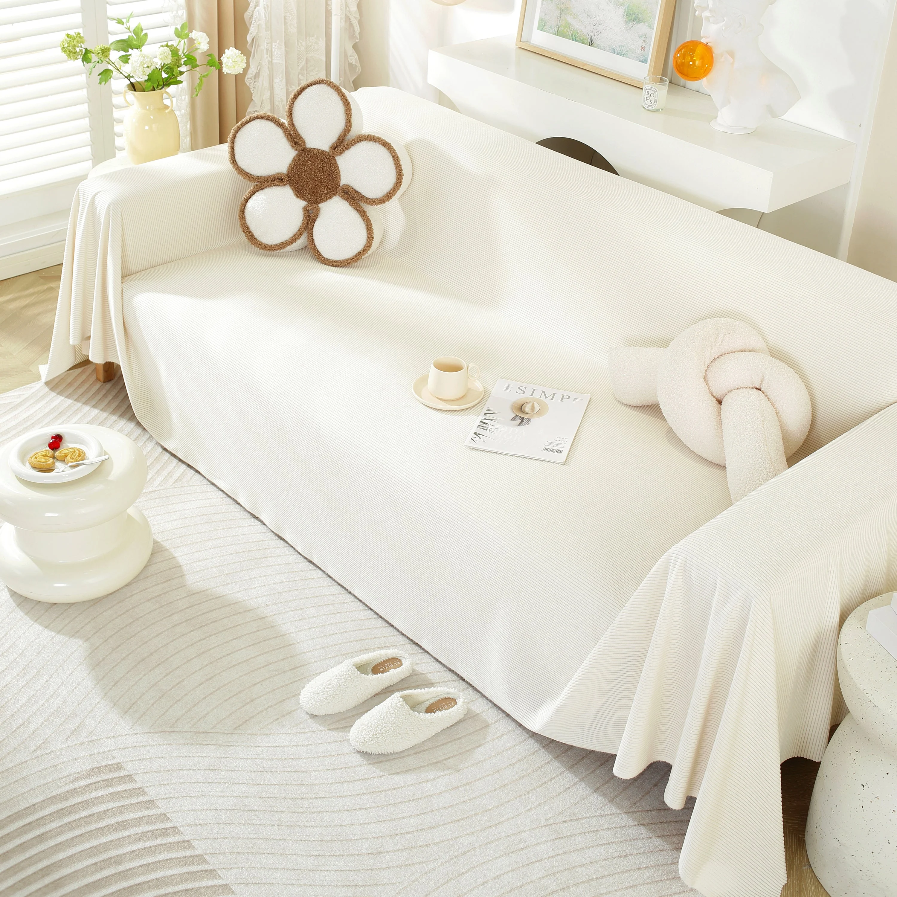Soft Plush Warm Couch Cover Blanket for Sofa, Waterproof and Machine Washable Couch Throw Cover - Image 37