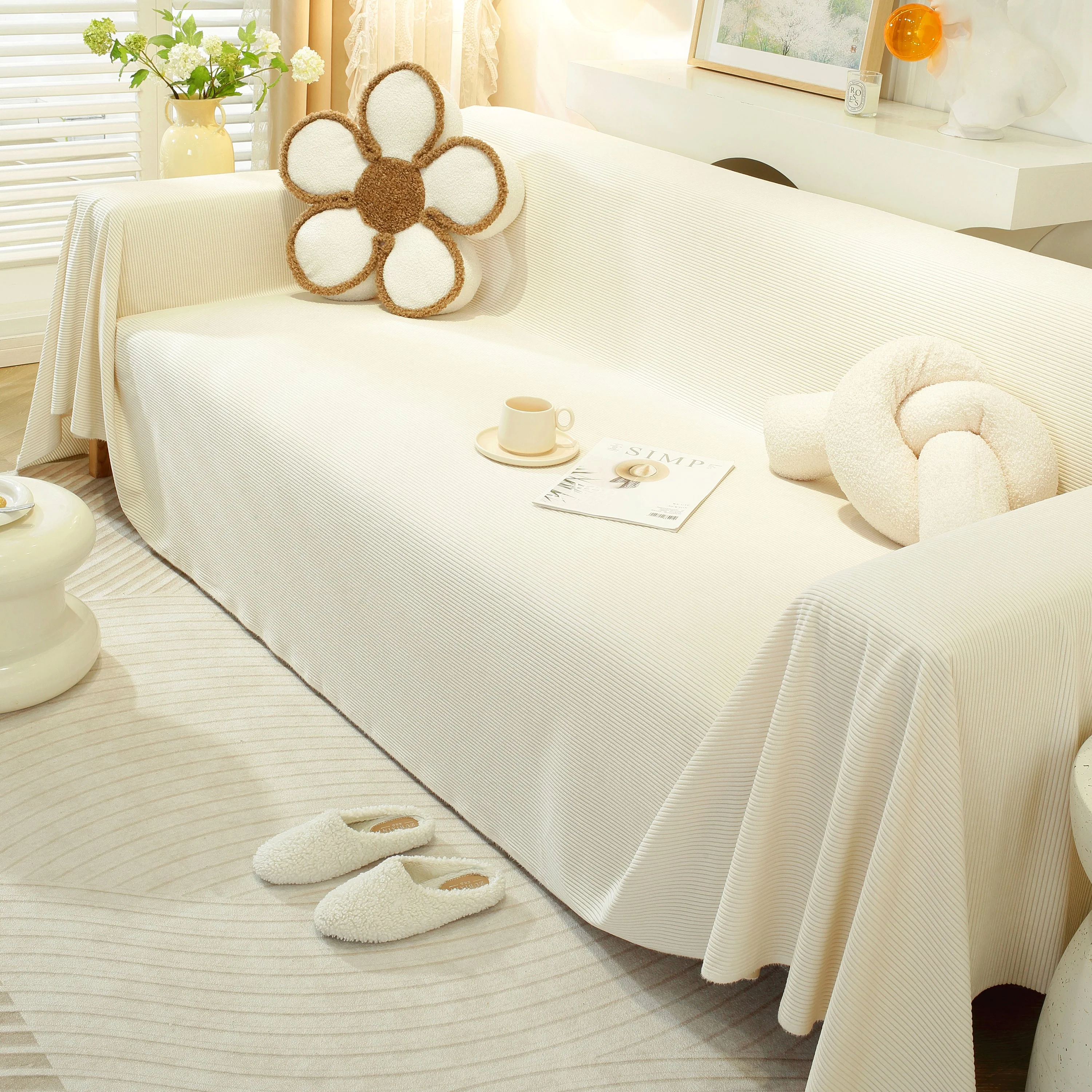 Soft Plush Warm Couch Cover Blanket for Sofa, Waterproof and Machine Washable Couch Throw Cover - Image 39
