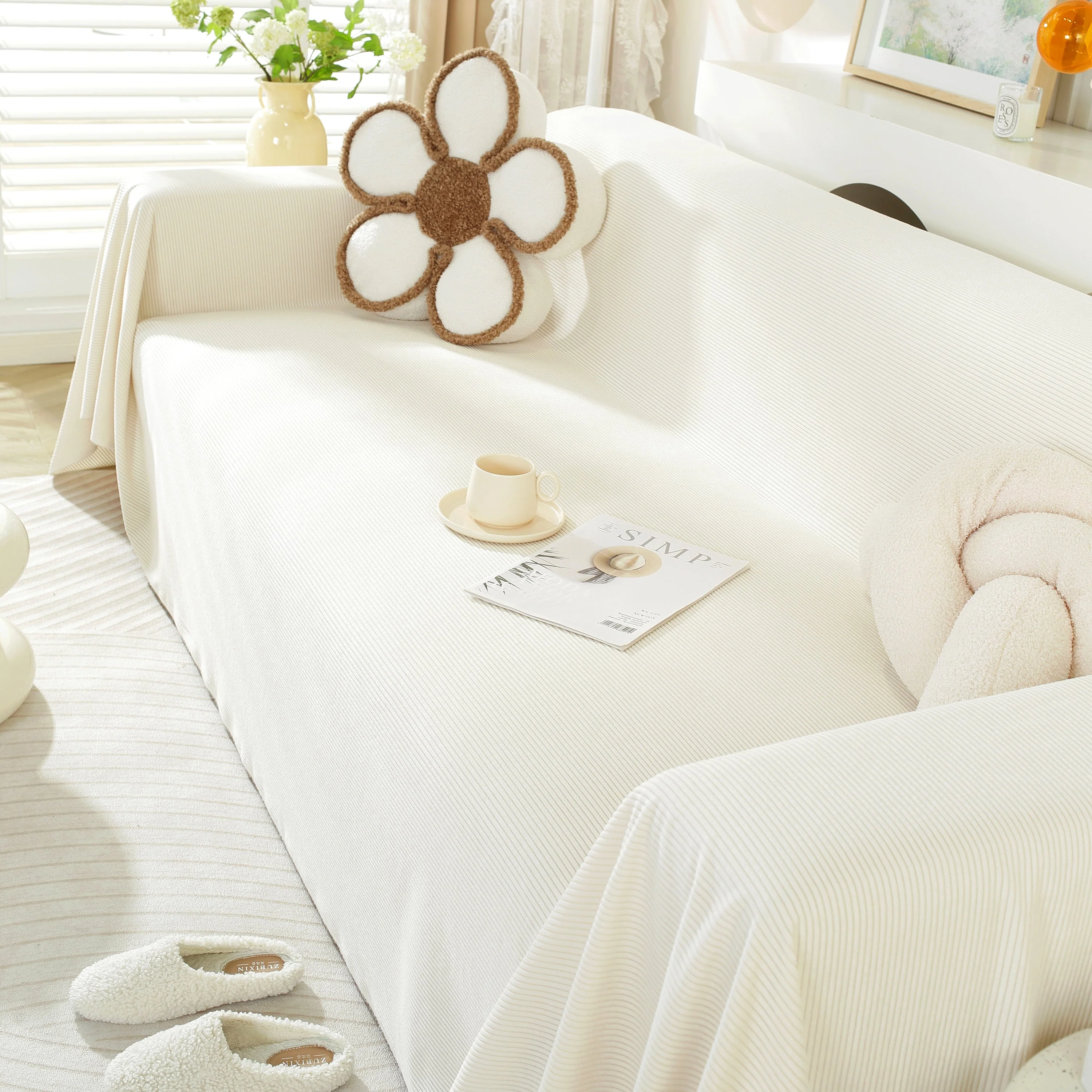 Soft Plush Warm Couch Cover Blanket for Sofa, Waterproof and Machine Washable Couch Throw Cover - Image 41