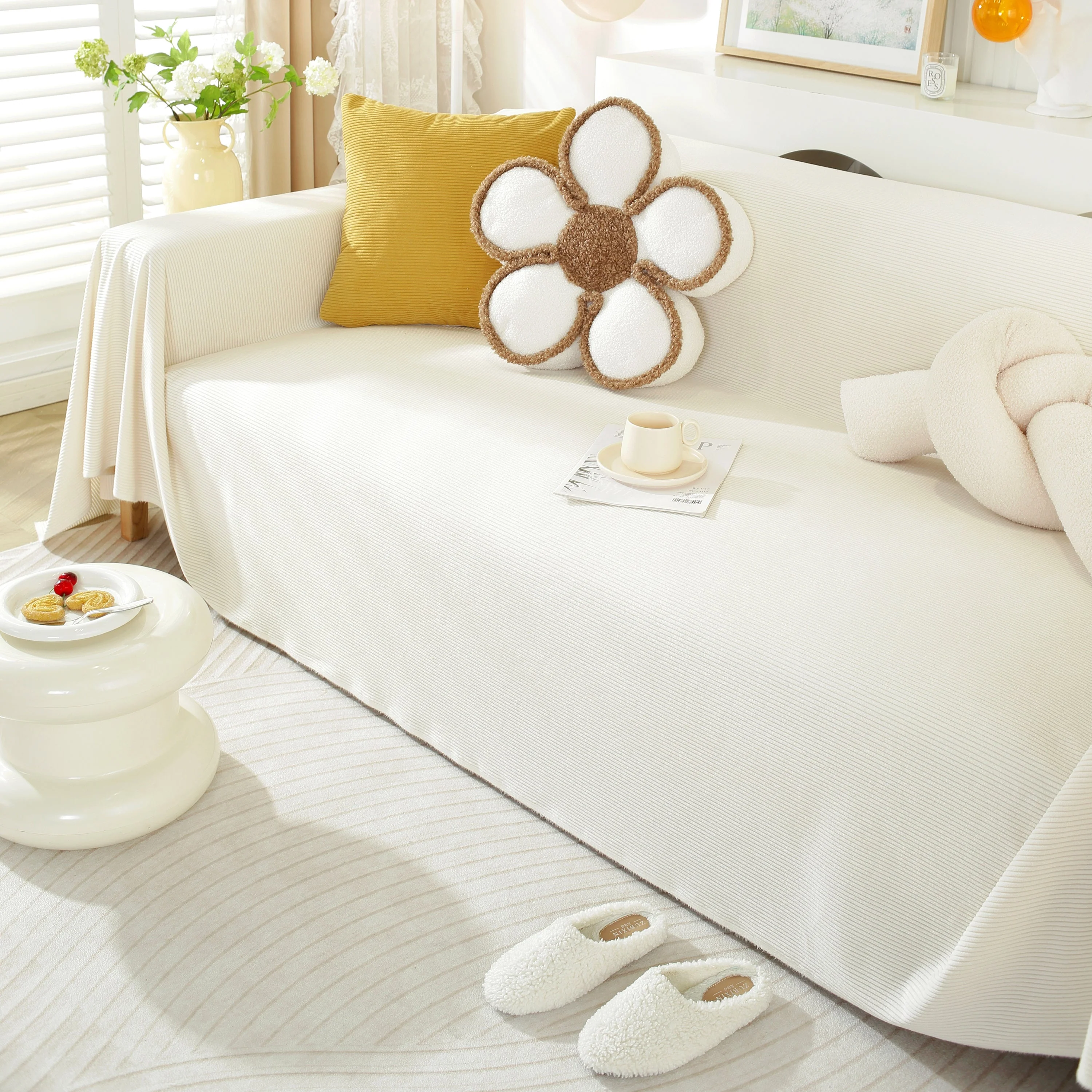 Soft Plush Warm Couch Cover Blanket for Sofa, Waterproof and Machine Washable Couch Throw Cover - Image 43
