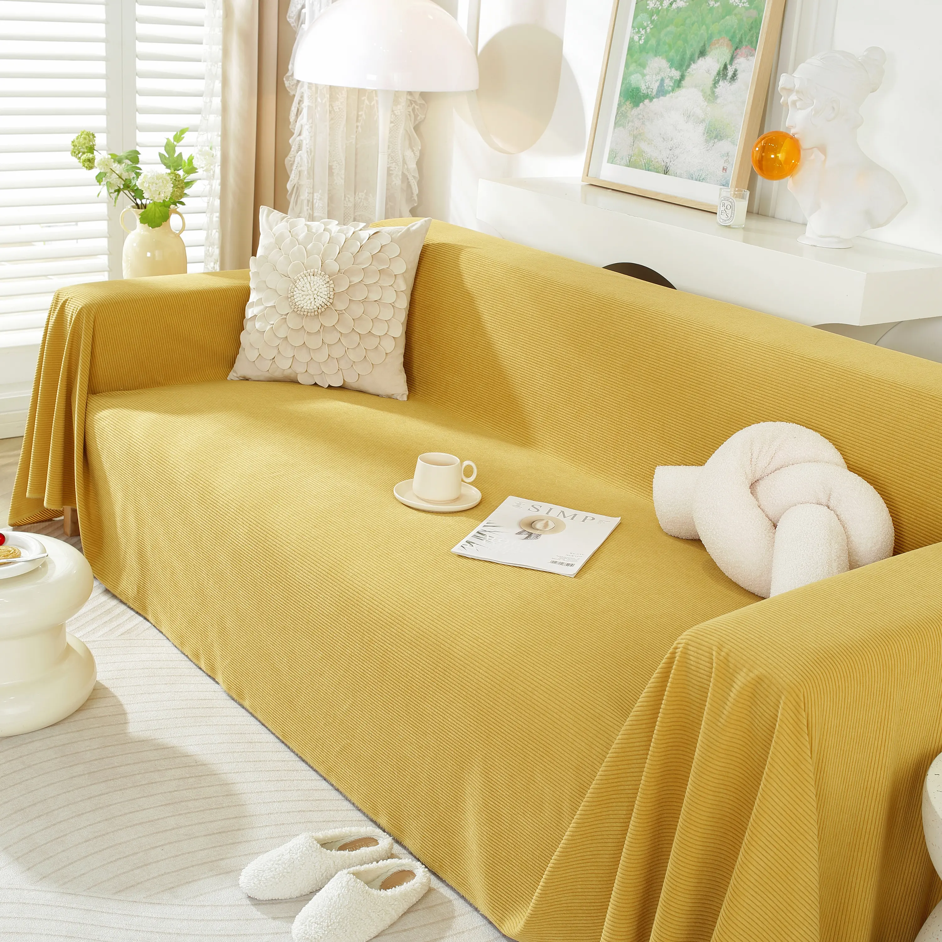 Soft Plush Warm Couch Cover Blanket for Sofa, Waterproof and Machine Washable Couch Throw Cover - Image 5