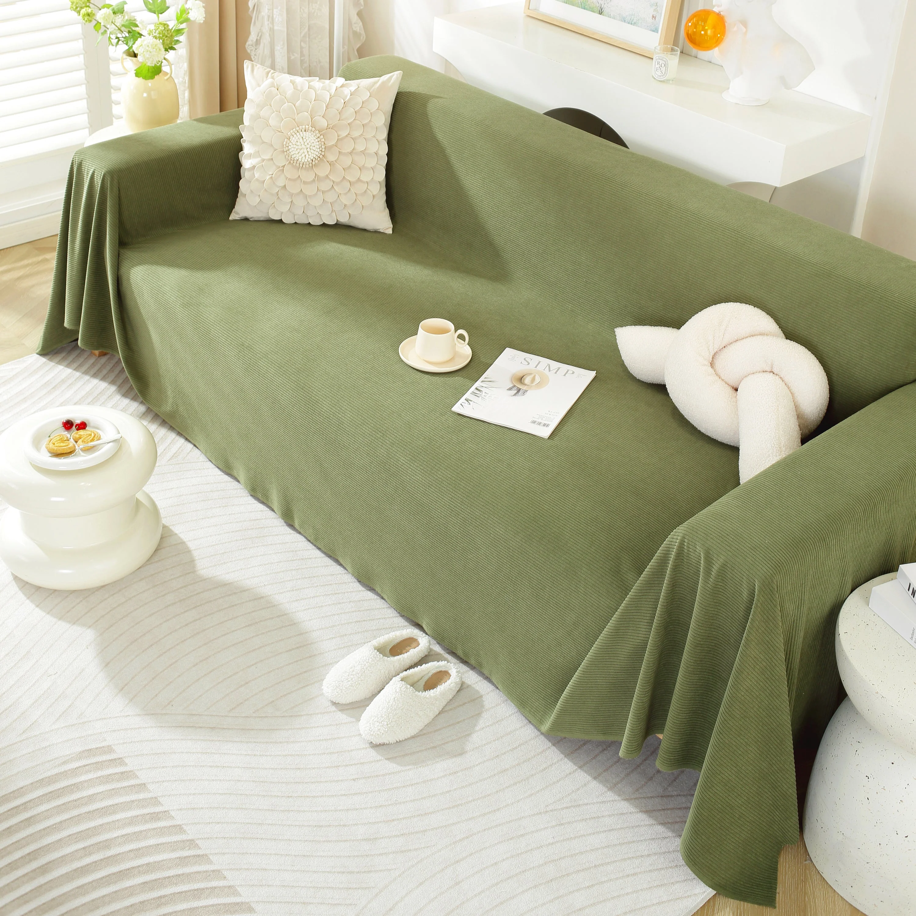 Soft Plush Warm Couch Cover Blanket for Sofa, Waterproof and Machine Washable Couch Throw Cover - Image 67