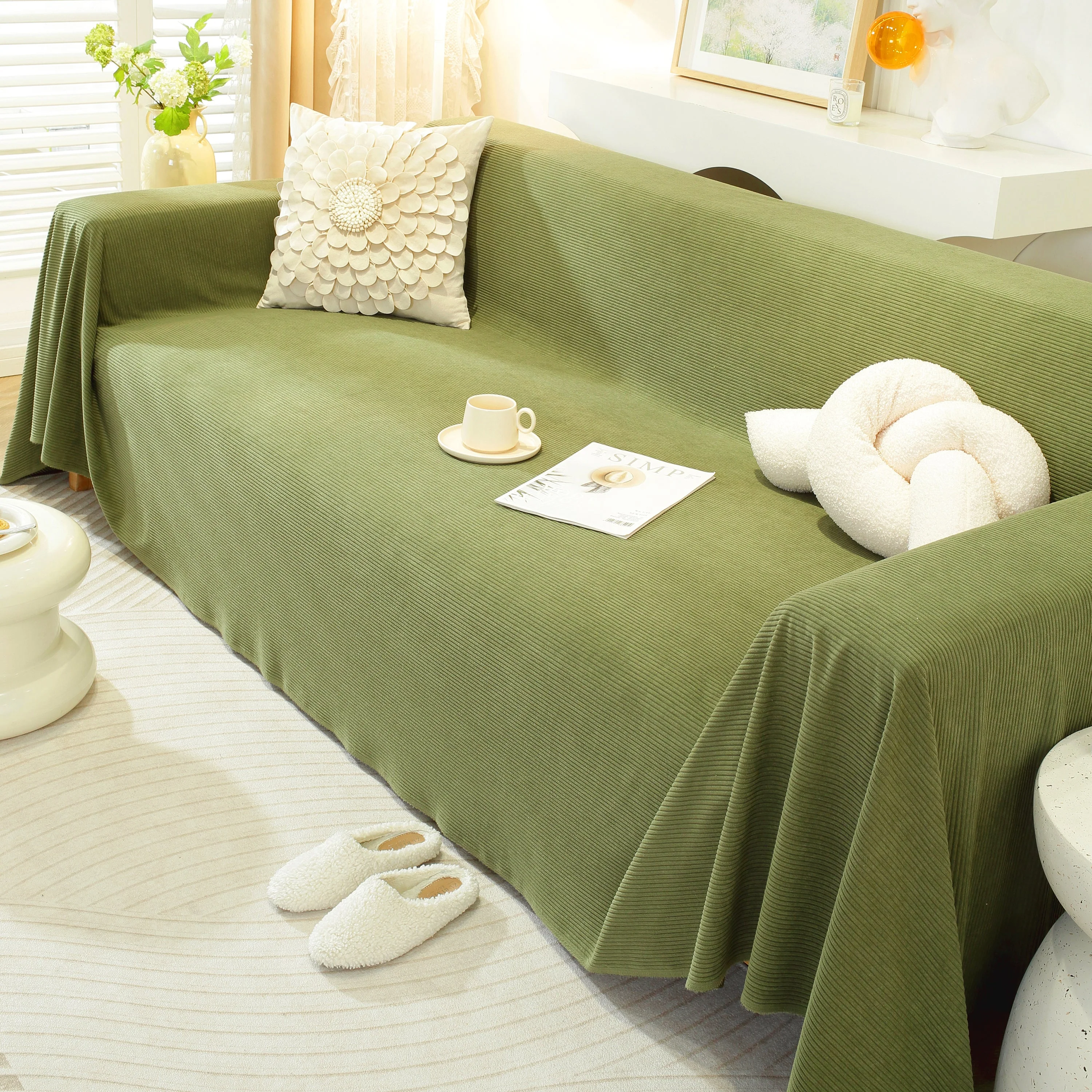 Soft Plush Warm Couch Cover Blanket for Sofa, Waterproof and Machine Washable Couch Throw Cover - Image 69