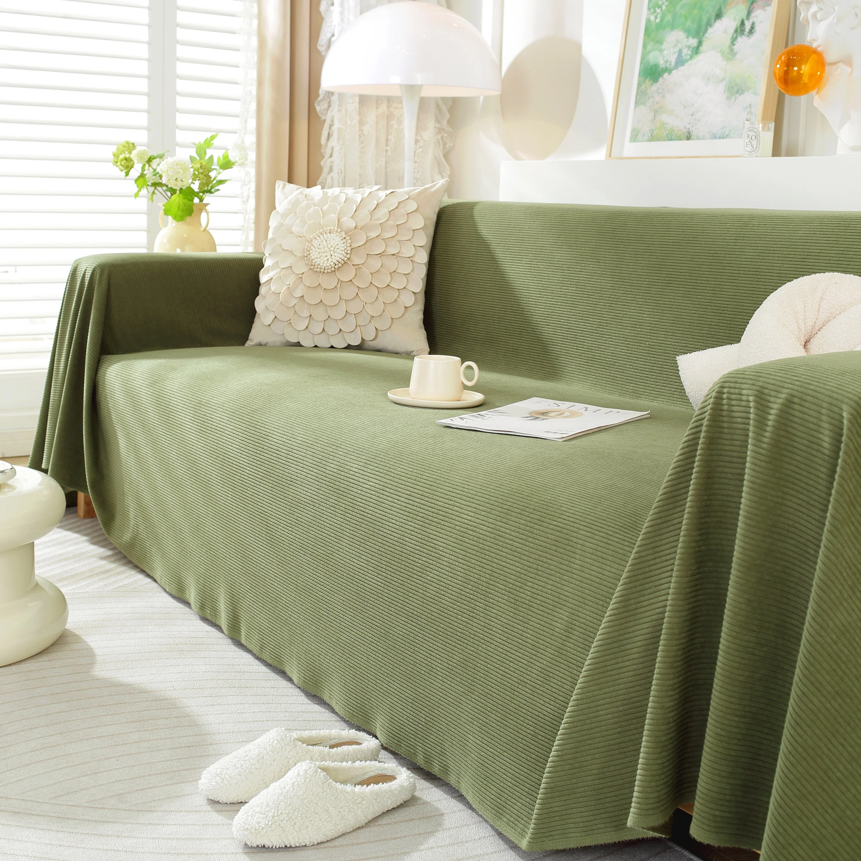 Soft Plush Warm Couch Cover Blanket for Sofa, Waterproof and Machine Washable Couch Throw Cover - Image 70