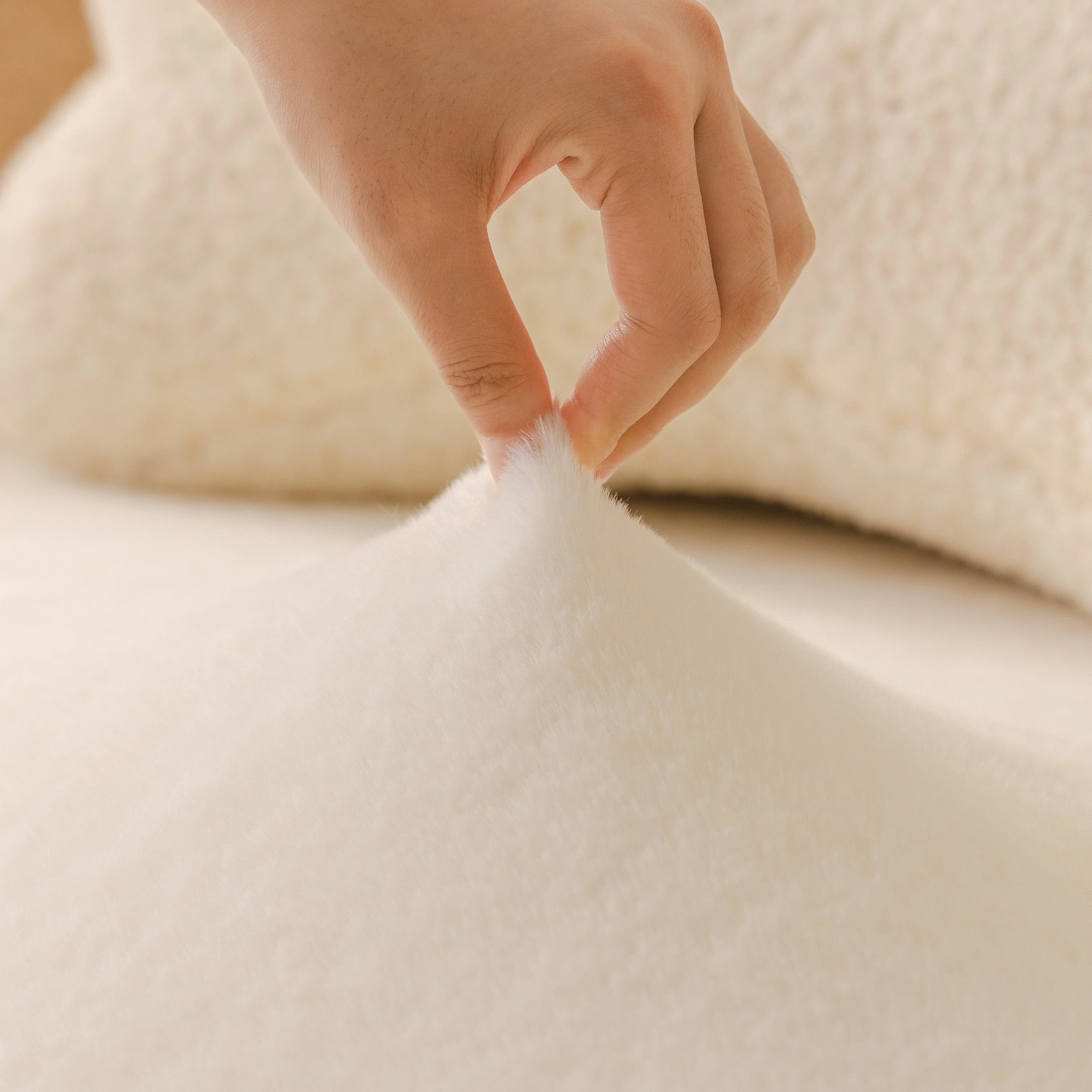 Soft Plush Warm Sofa Cover Stretchable Cozy Velvet Couch Protector for Fall & Winter - Image 46
