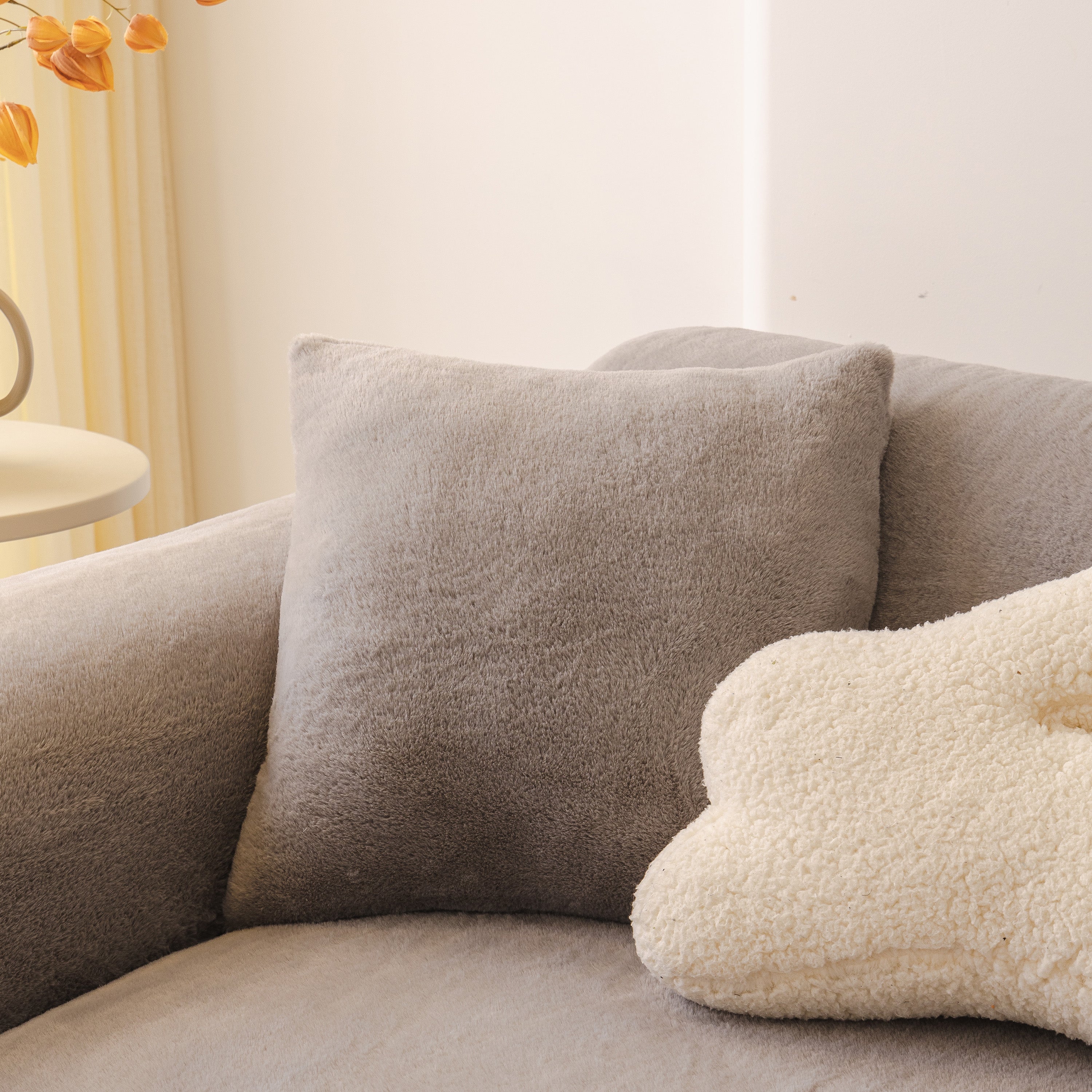 Soft Plush Warm Sofa Cover Stretchable Cozy Velvet Couch Protector for Fall & Winter - Image 78