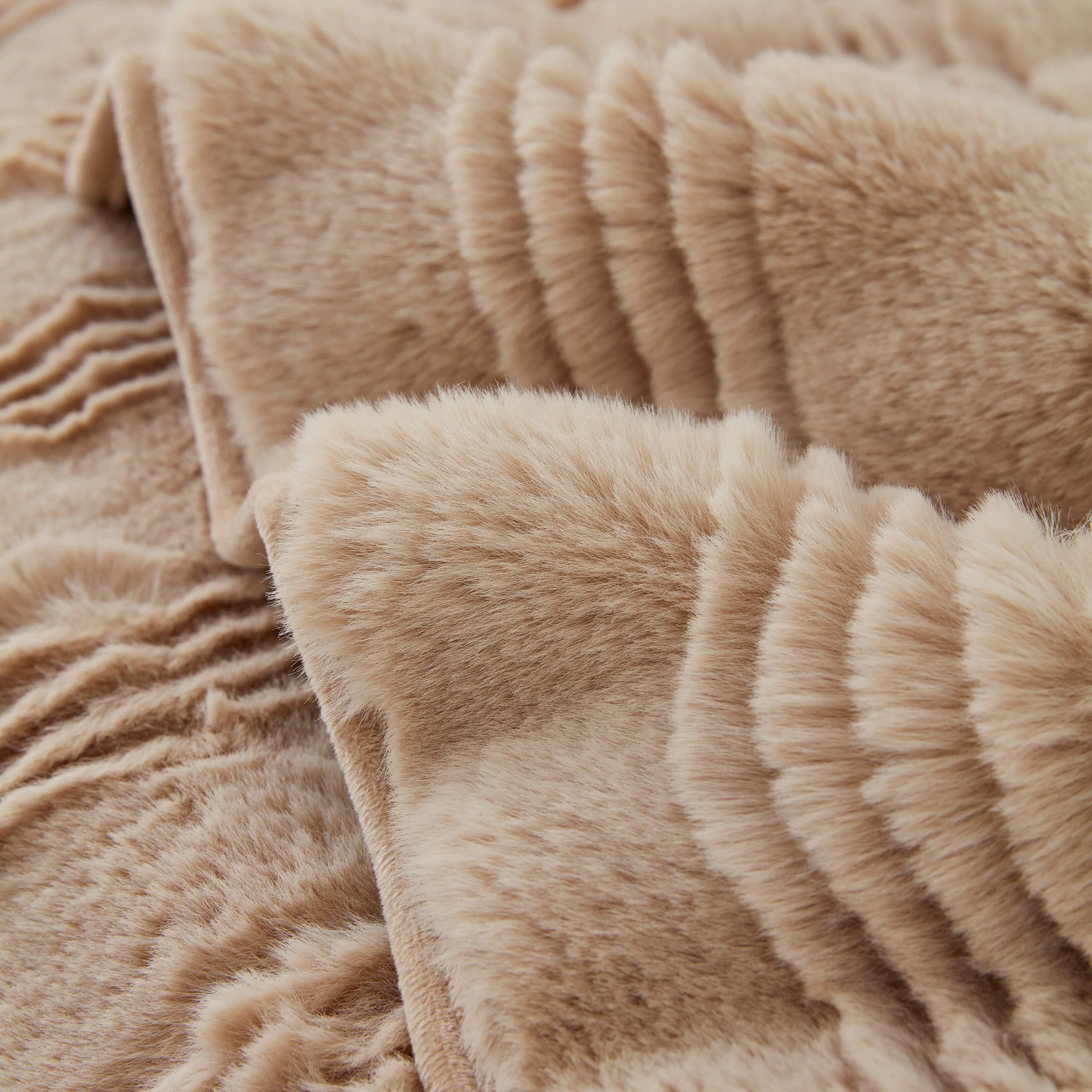 Soft Thick Faux Fur Sofa Cover Stripe Fluffy Fuzzy Non-Slip Washable Couch Covers - Image 42