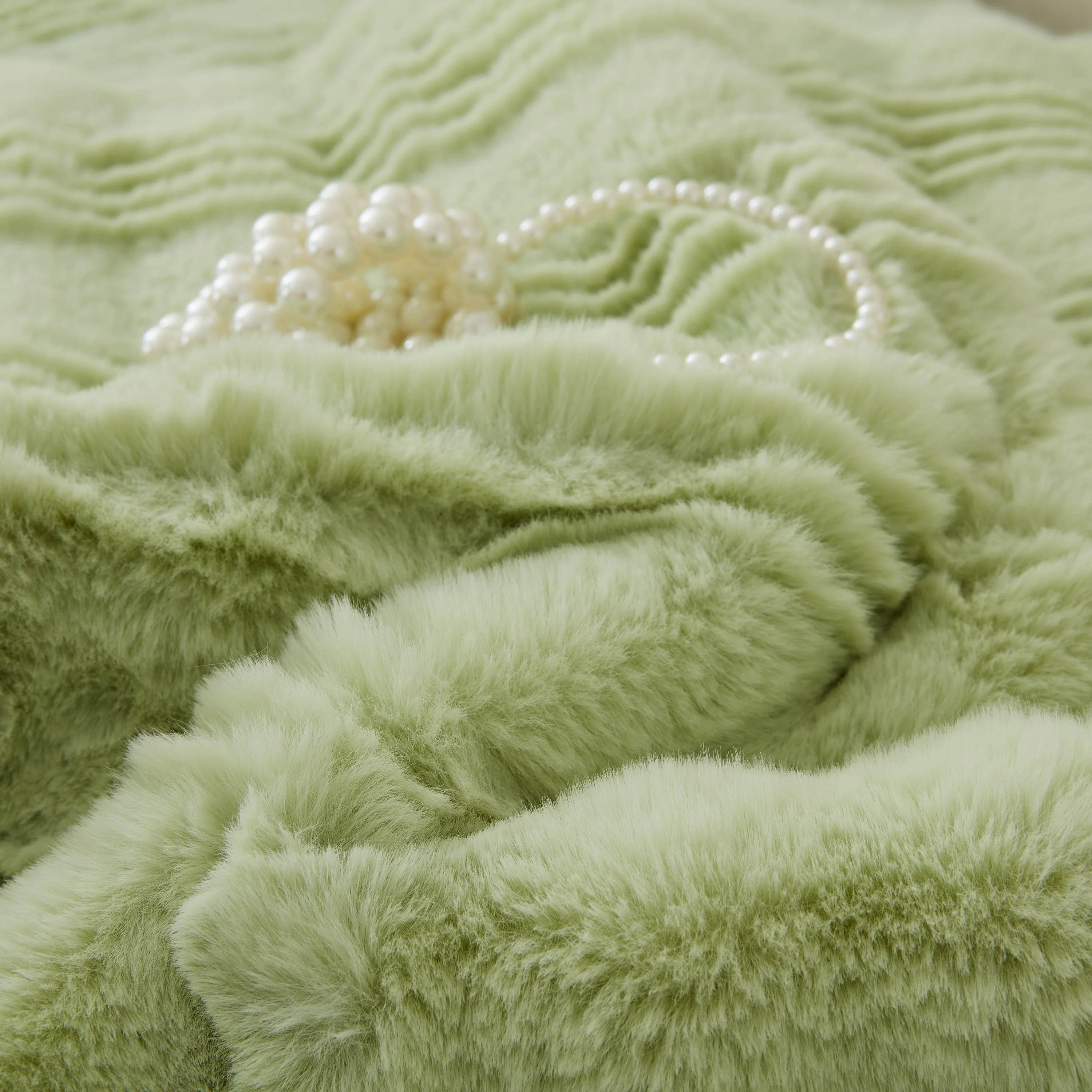 Soft Thick Faux Fur Sofa Cover Stripe Fluffy Fuzzy Non-Slip Washable Couch Covers - Image 63