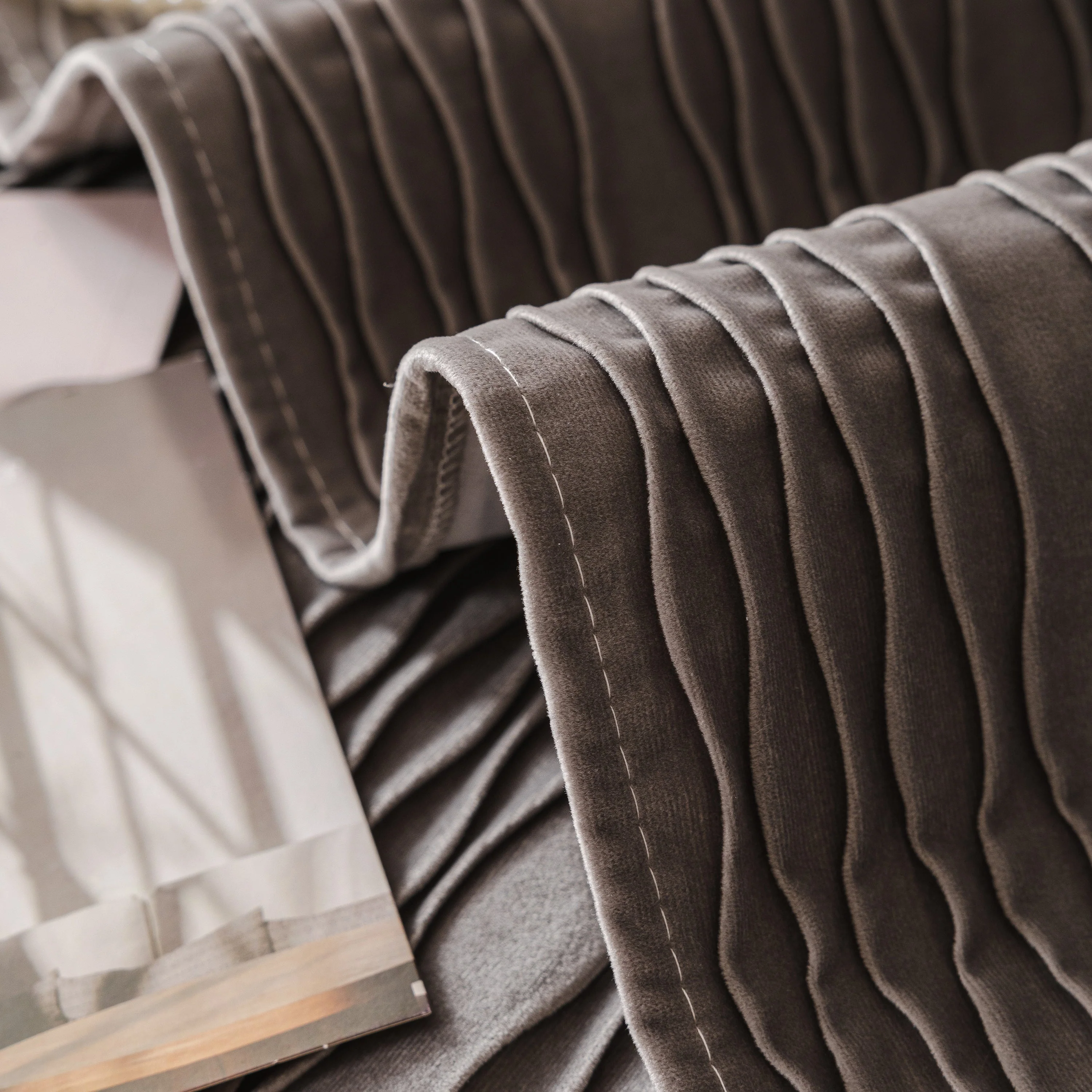 Soft Warm Flannel Couch Cover Throw Blanket with French Flounce, Beautiful Furniture Throws for Sofas - Image 109
