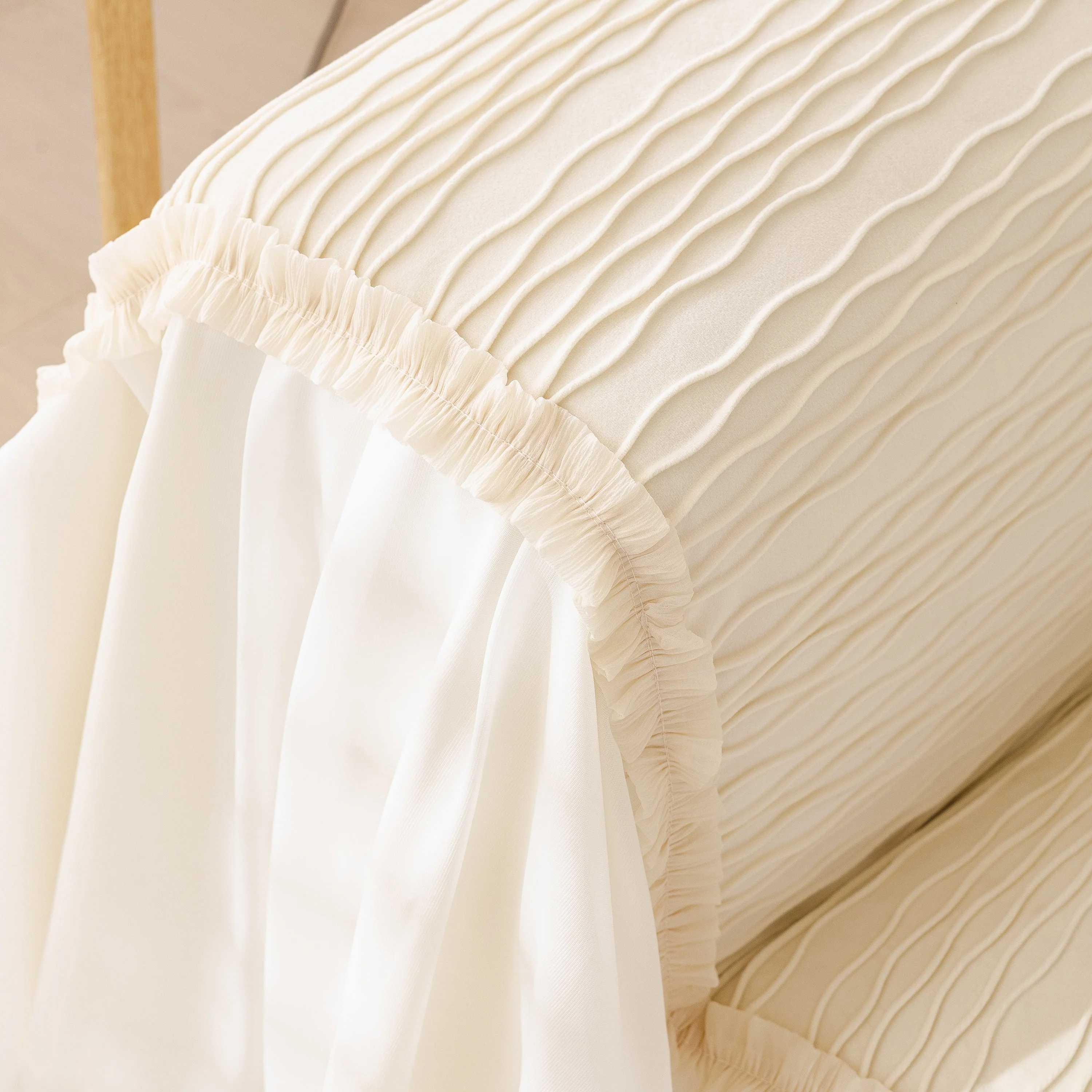 Soft Warm Flannel Couch Cover Throw Blanket with French Flounce, Beautiful Furniture Throws for Sofas - Image 38