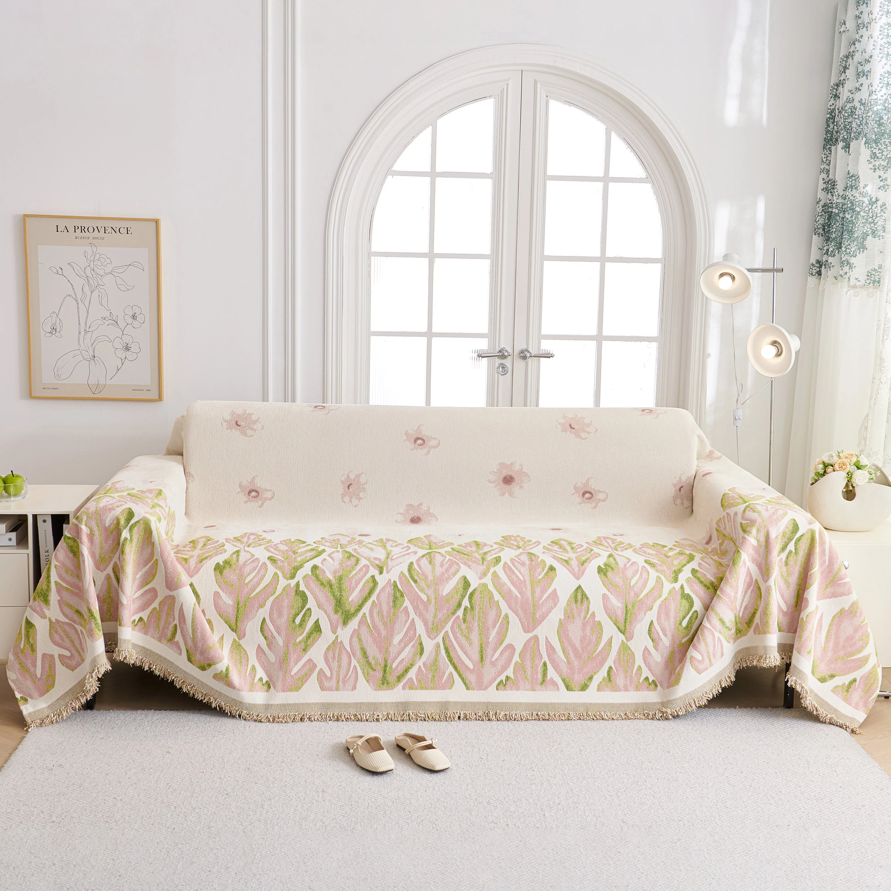Soft Woven Leaf Couch Blanket, Pet-friendly Sectional Sofa Slipcover For Cats Dogs - Image 21