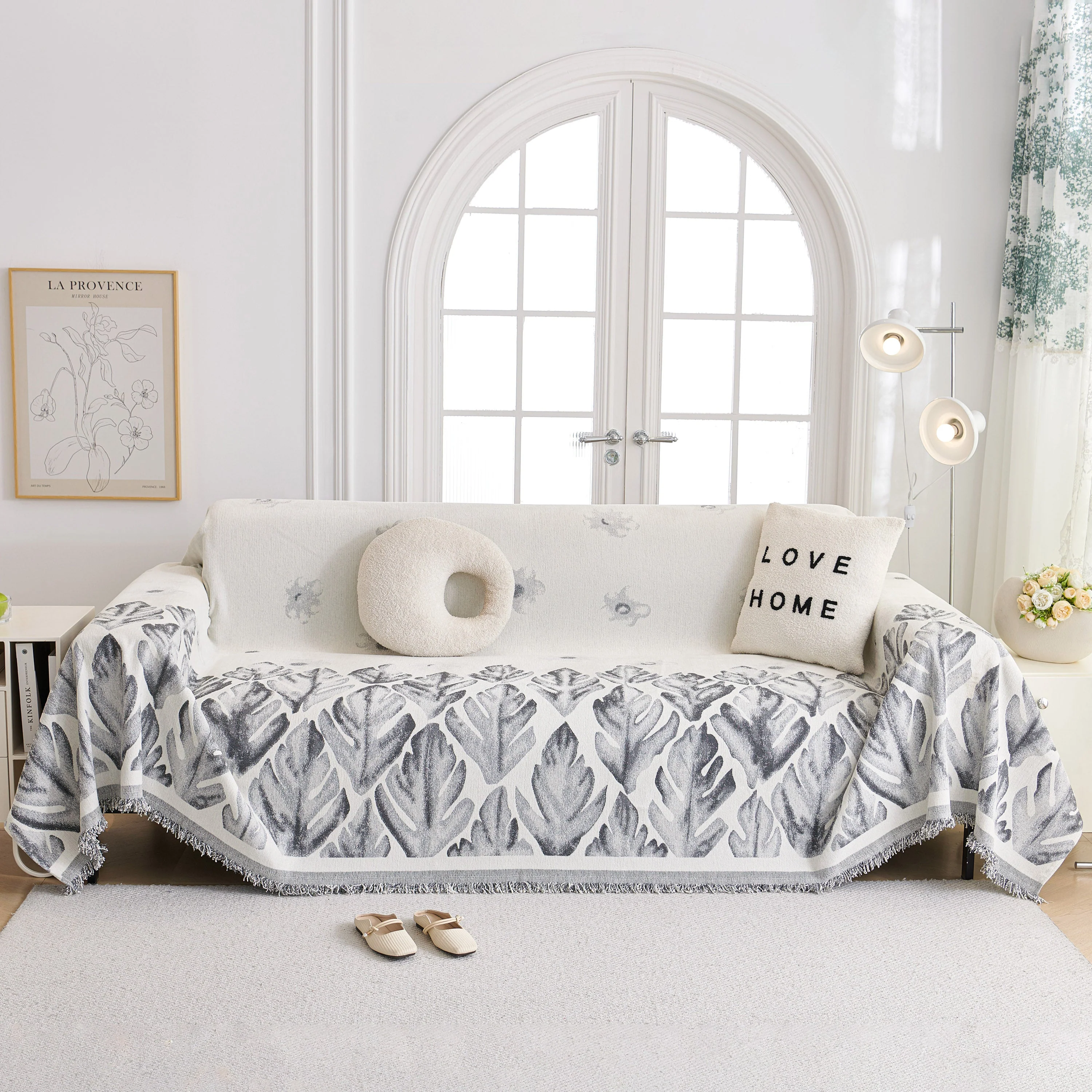 Soft Woven Leaf Couch Blanket, Pet-friendly Sectional Sofa Slipcover For Cats Dogs - Image 24