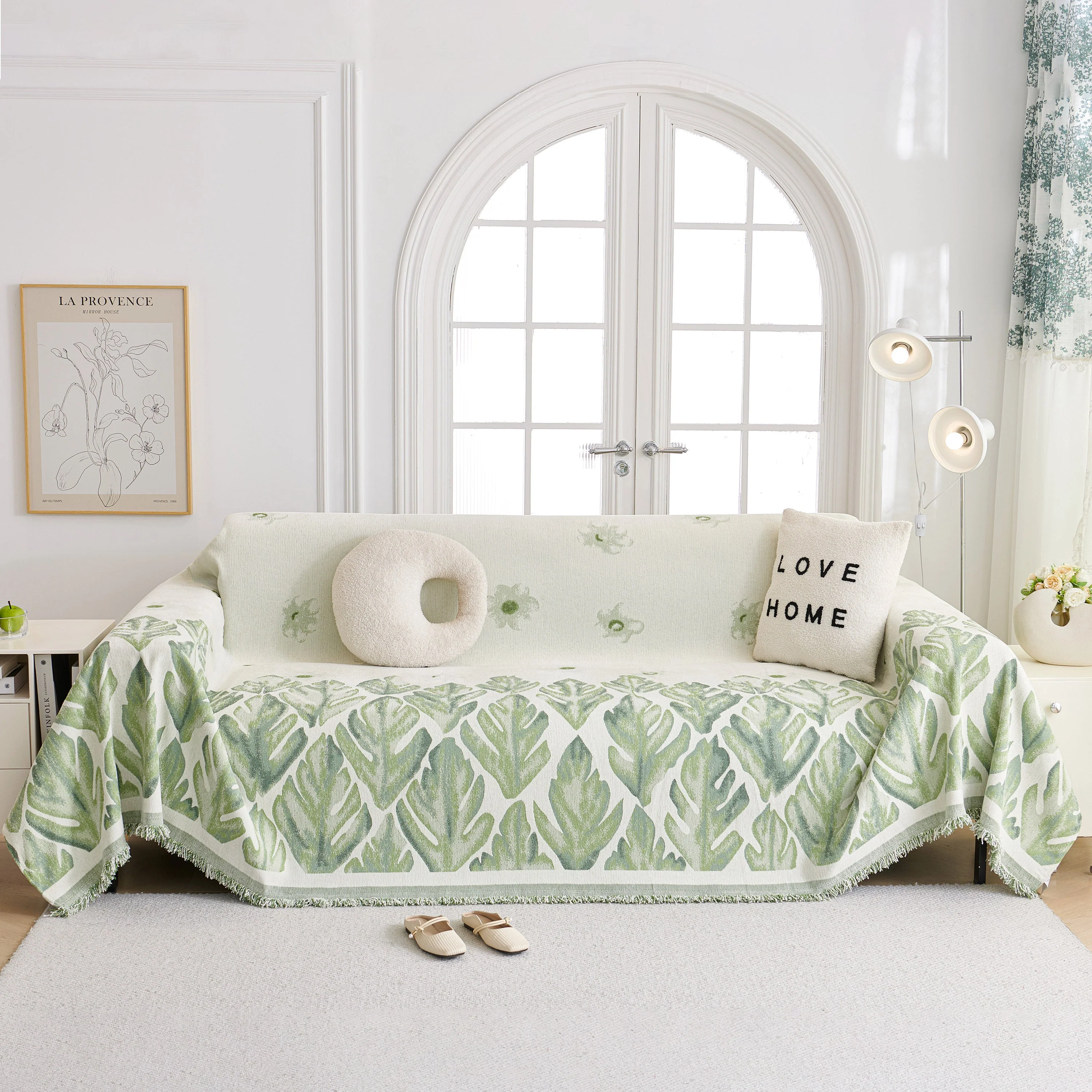 Soft Woven Leaf Couch Blanket, Pet-friendly Sectional Sofa Slipcover For Cats Dogs - Image 47