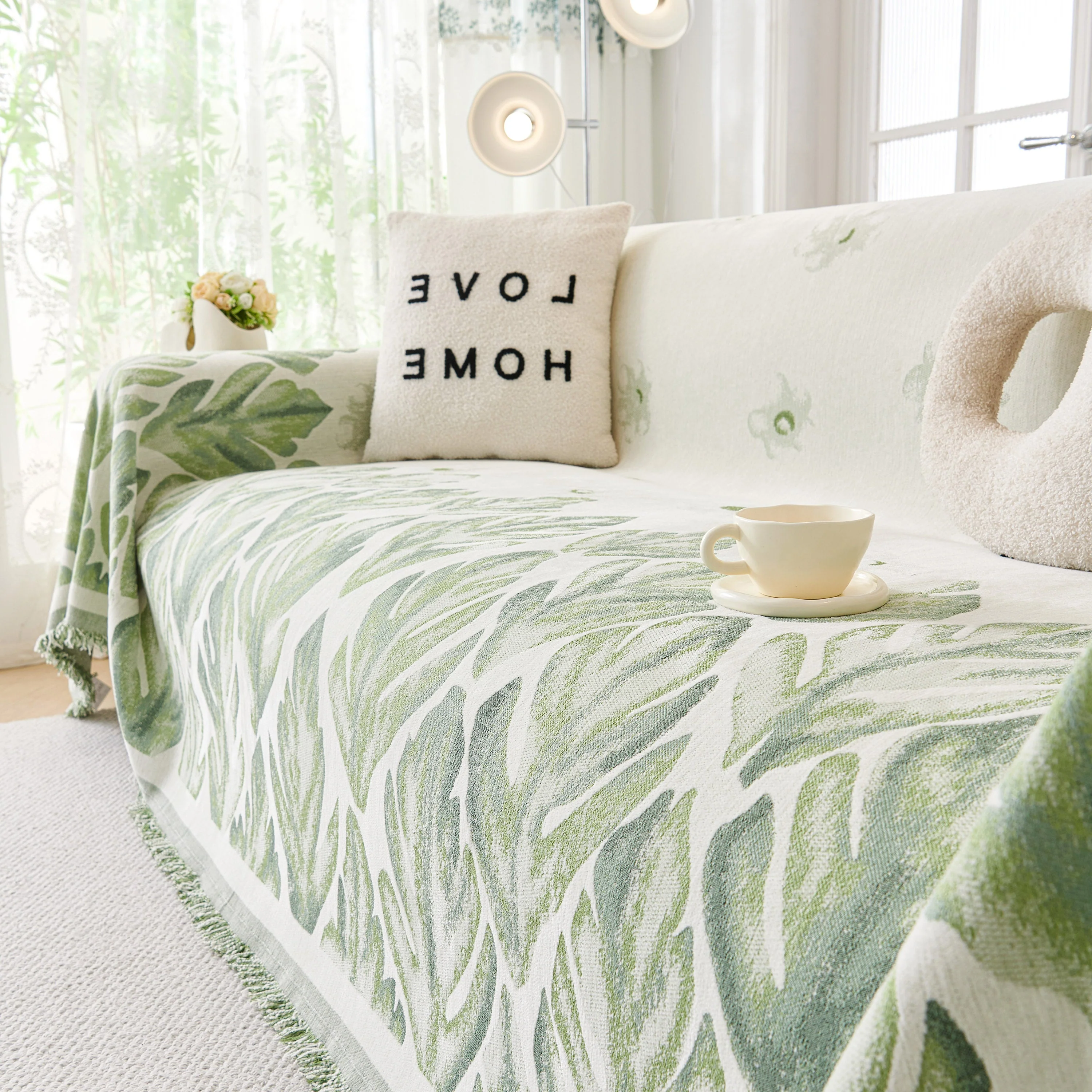 Soft Woven Leaf Couch Blanket, Pet-friendly Sectional Sofa Slipcover For Cats Dogs - Image 54