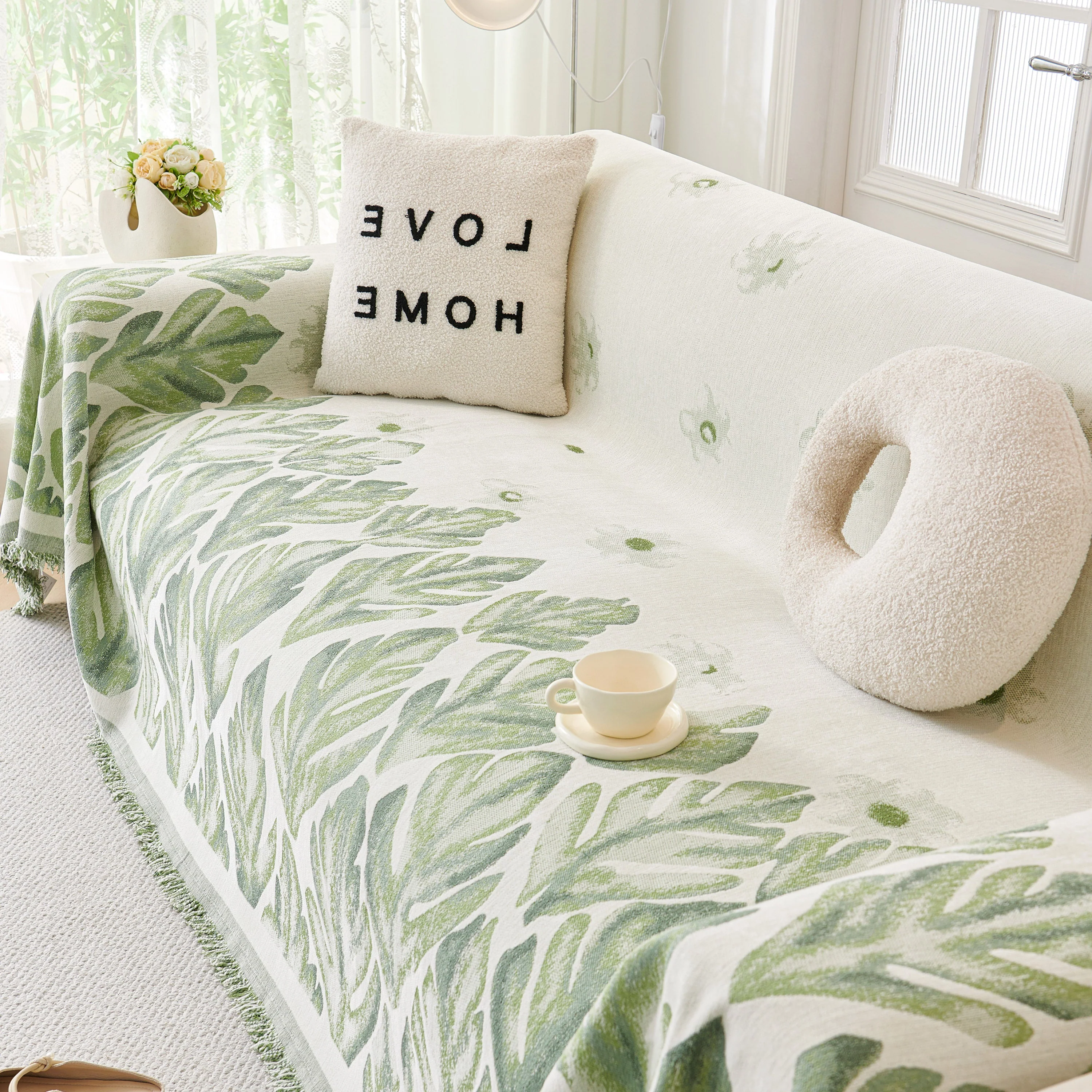 Soft Woven Leaf Couch Blanket, Pet-friendly Sectional Sofa Slipcover For Cats Dogs - Image 55