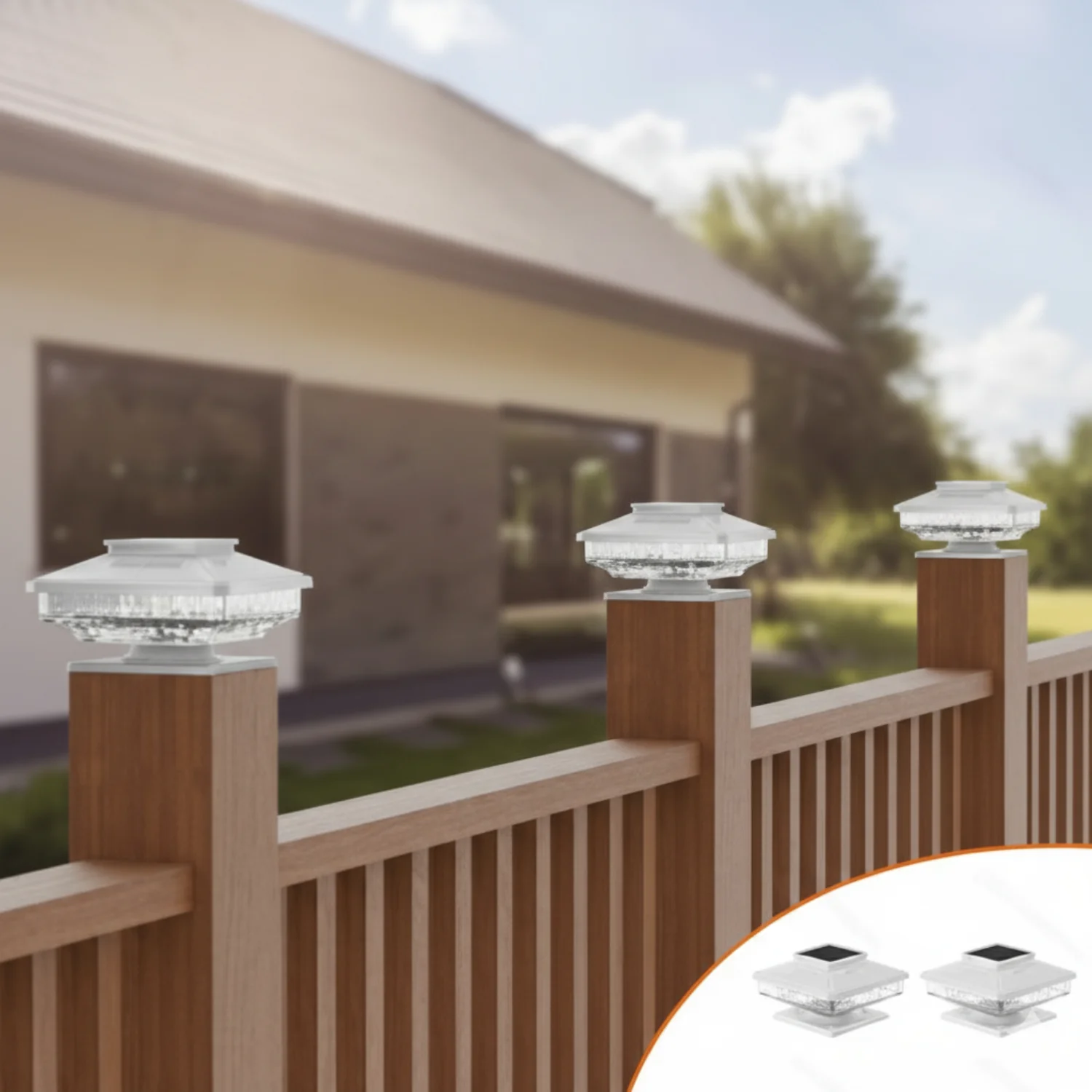 Solar Postcap Light with Waterproof LED Lamp for Posts - Image 3