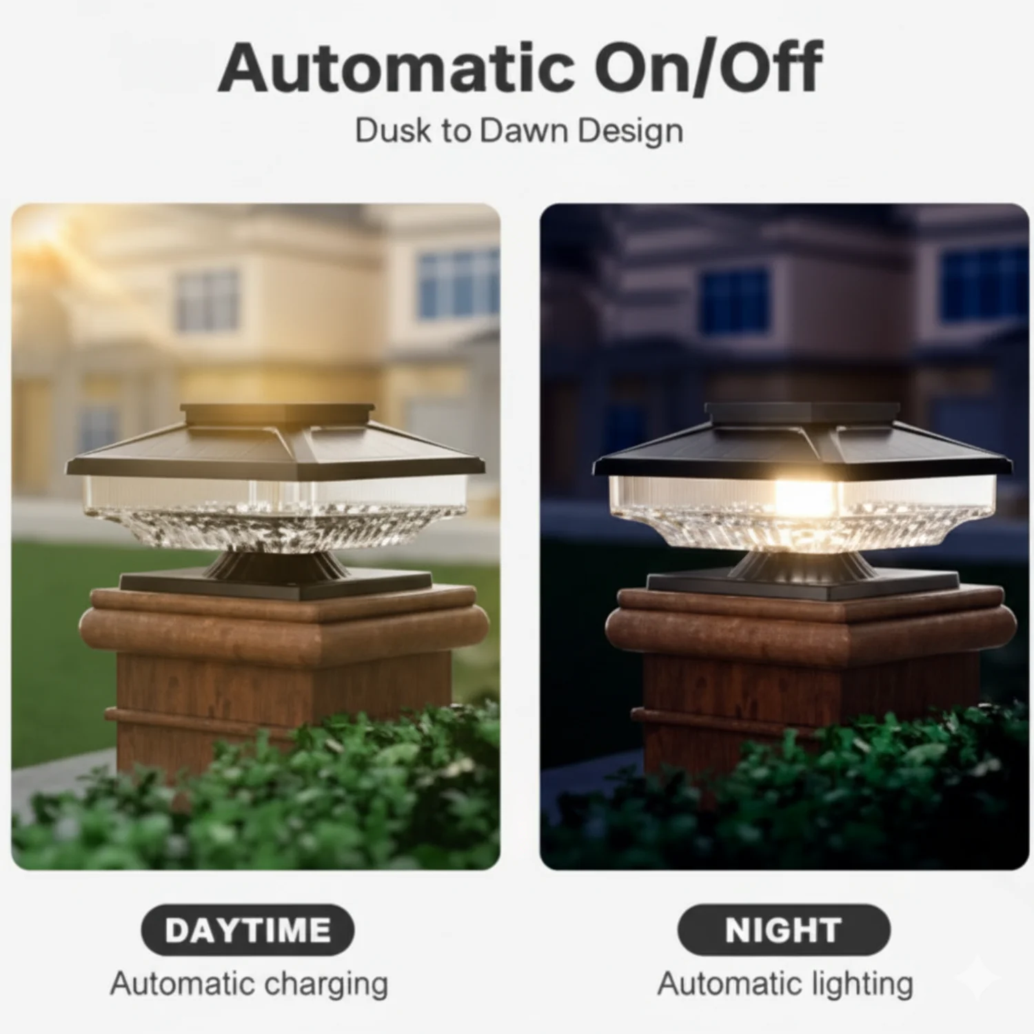Solar Postcap Light with Waterproof LED Lamp for Posts - Image 4