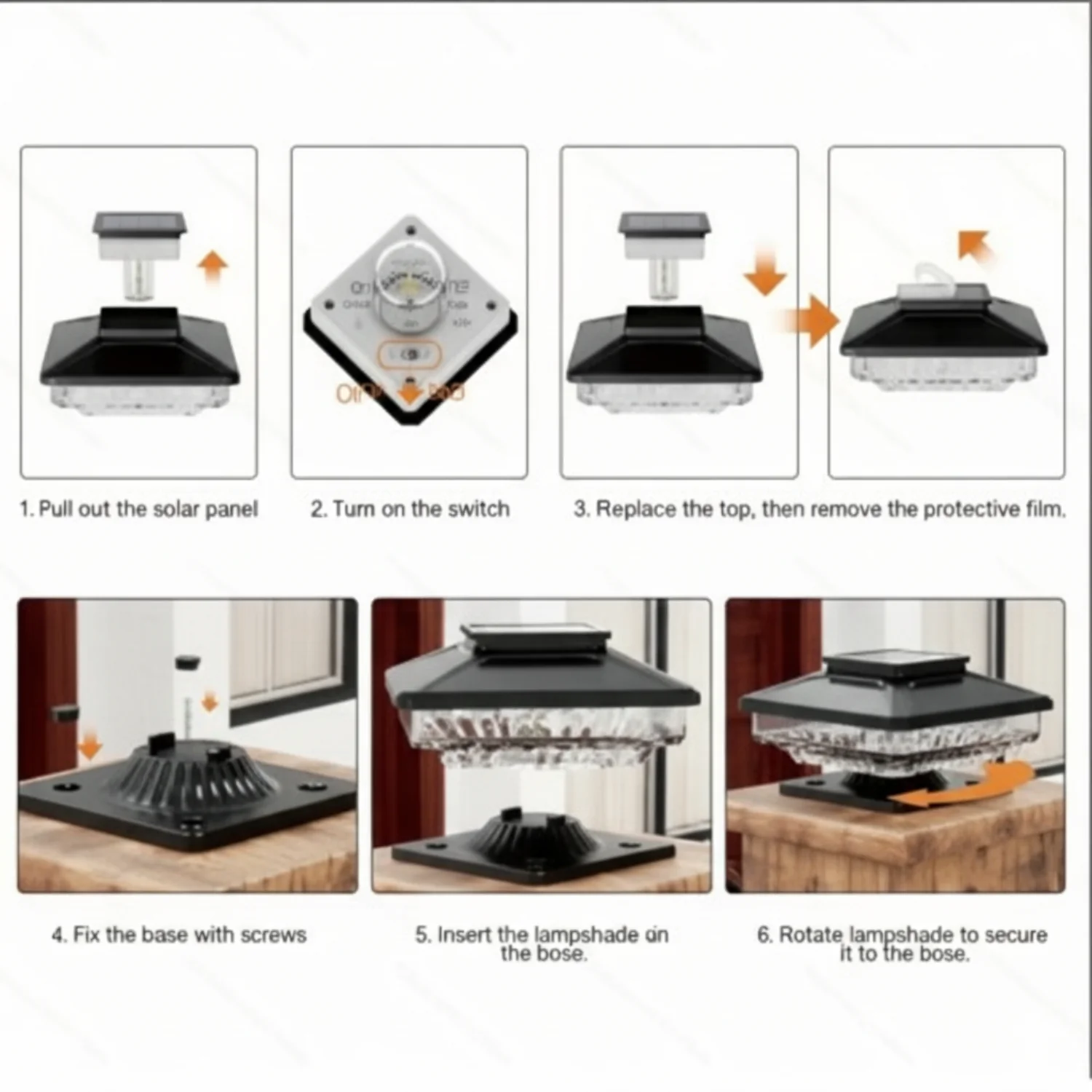 Solar Postcap Light with Waterproof LED Lamp for Posts - Image 6