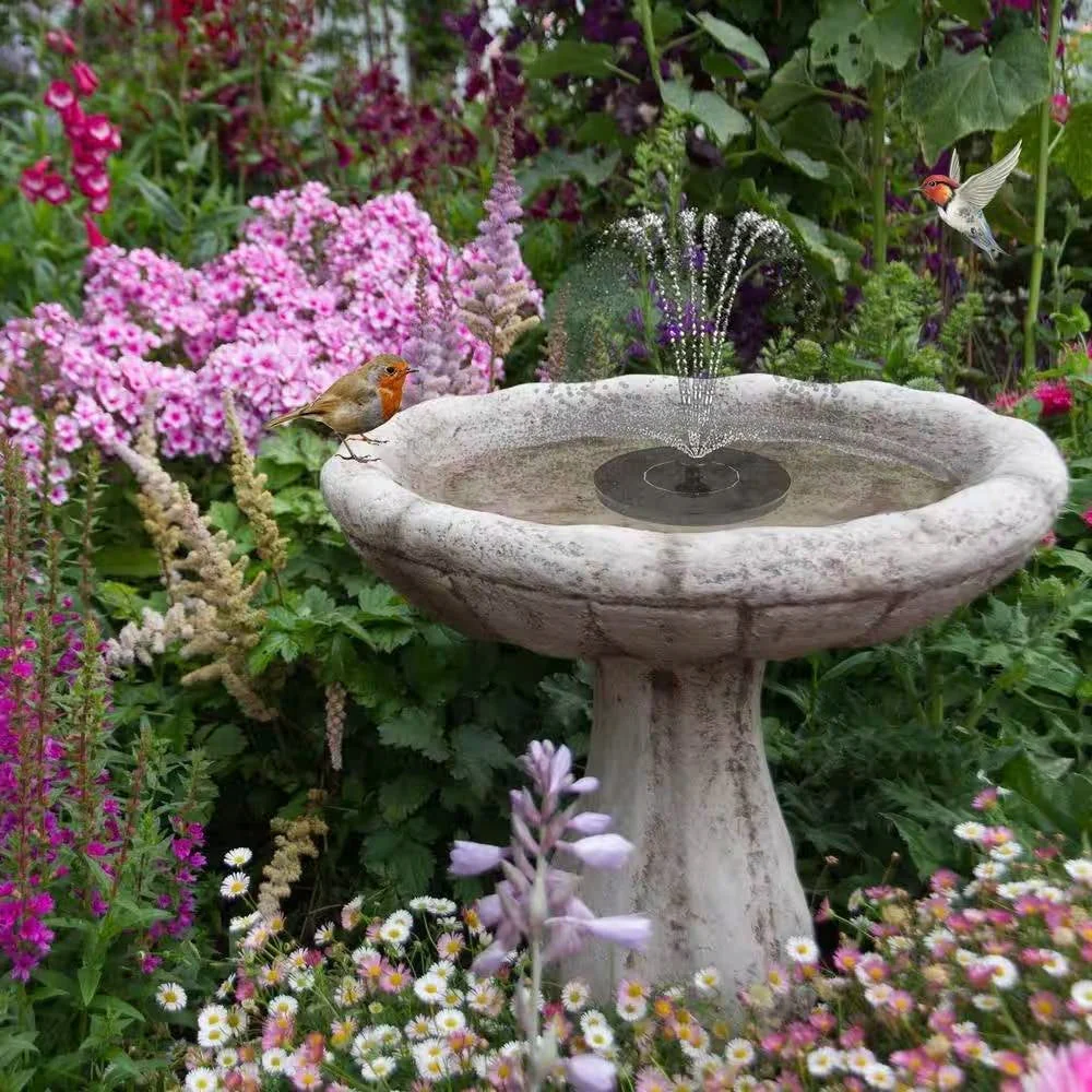 Solar Powered Birdbath to Water Fountain Kit with 4 Nozzle Heads - Image 3