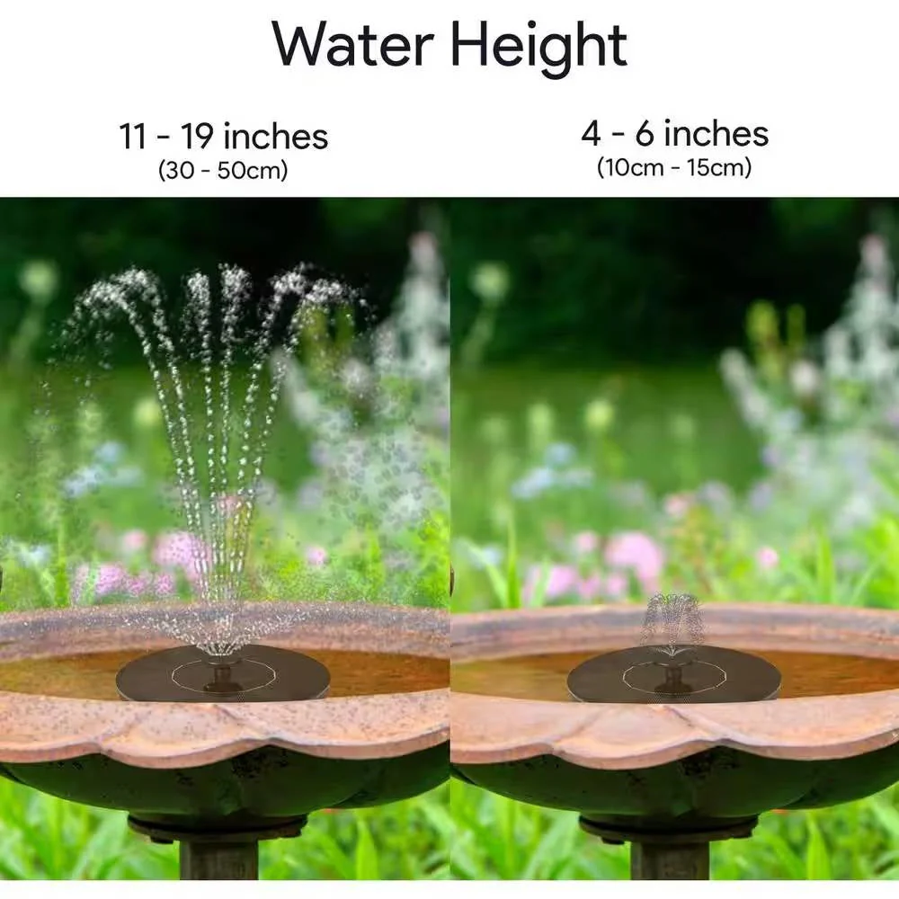 Solar Powered Birdbath to Water Fountain Kit with 4 Nozzle Heads - Image 4