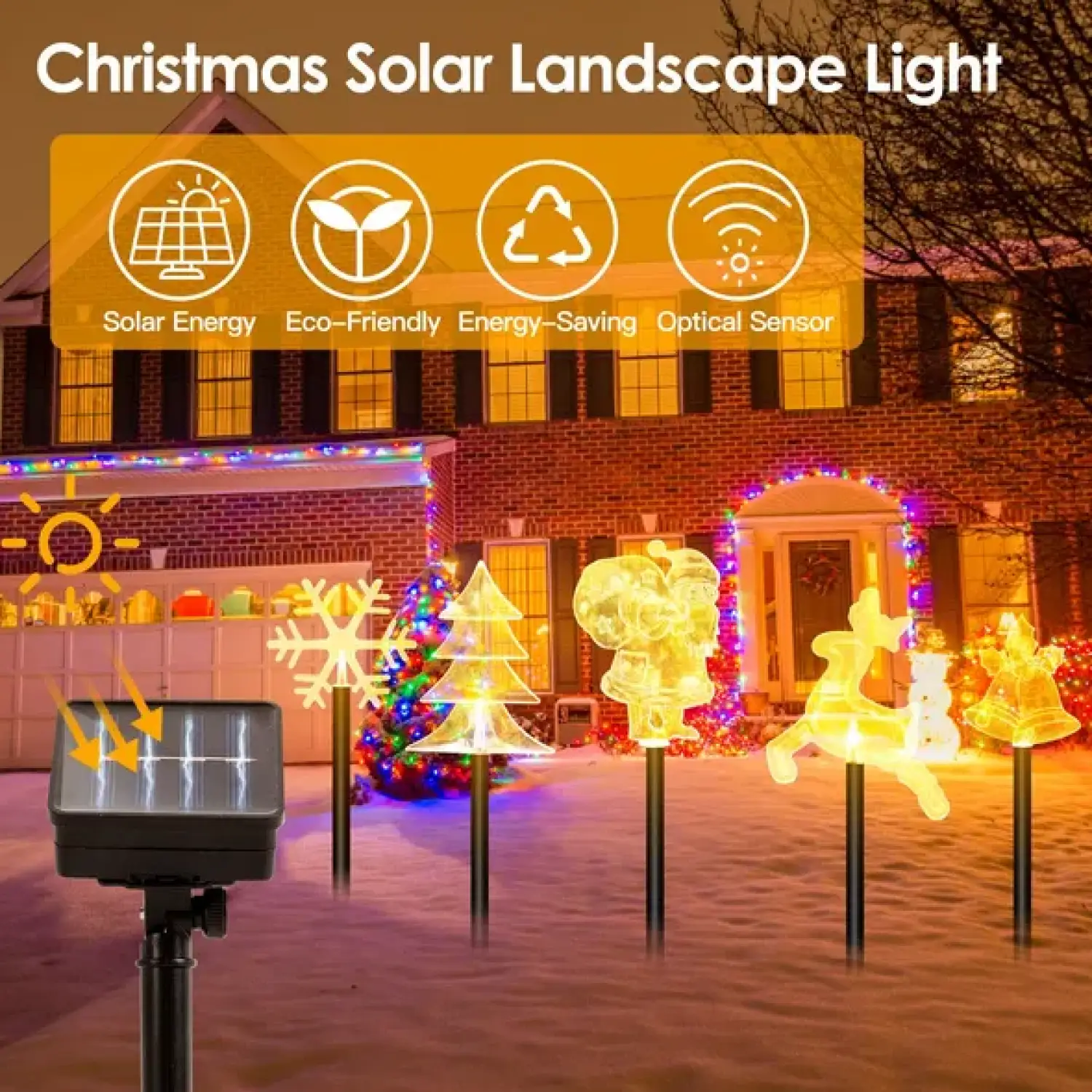 Solar Stake Lights for Christmas Outdoor Decoration with 5Pcs - Image 10