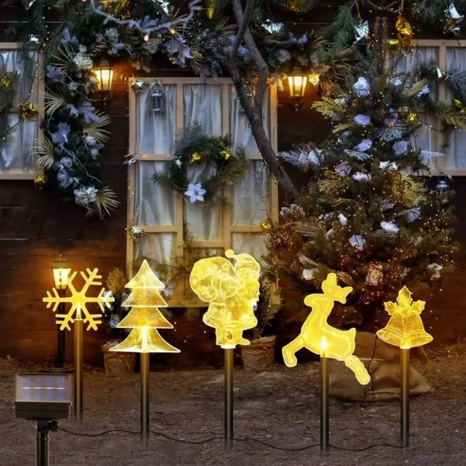 Solar Stake Lights for Christmas Outdoor Decoration with 5Pcs - Image 4
