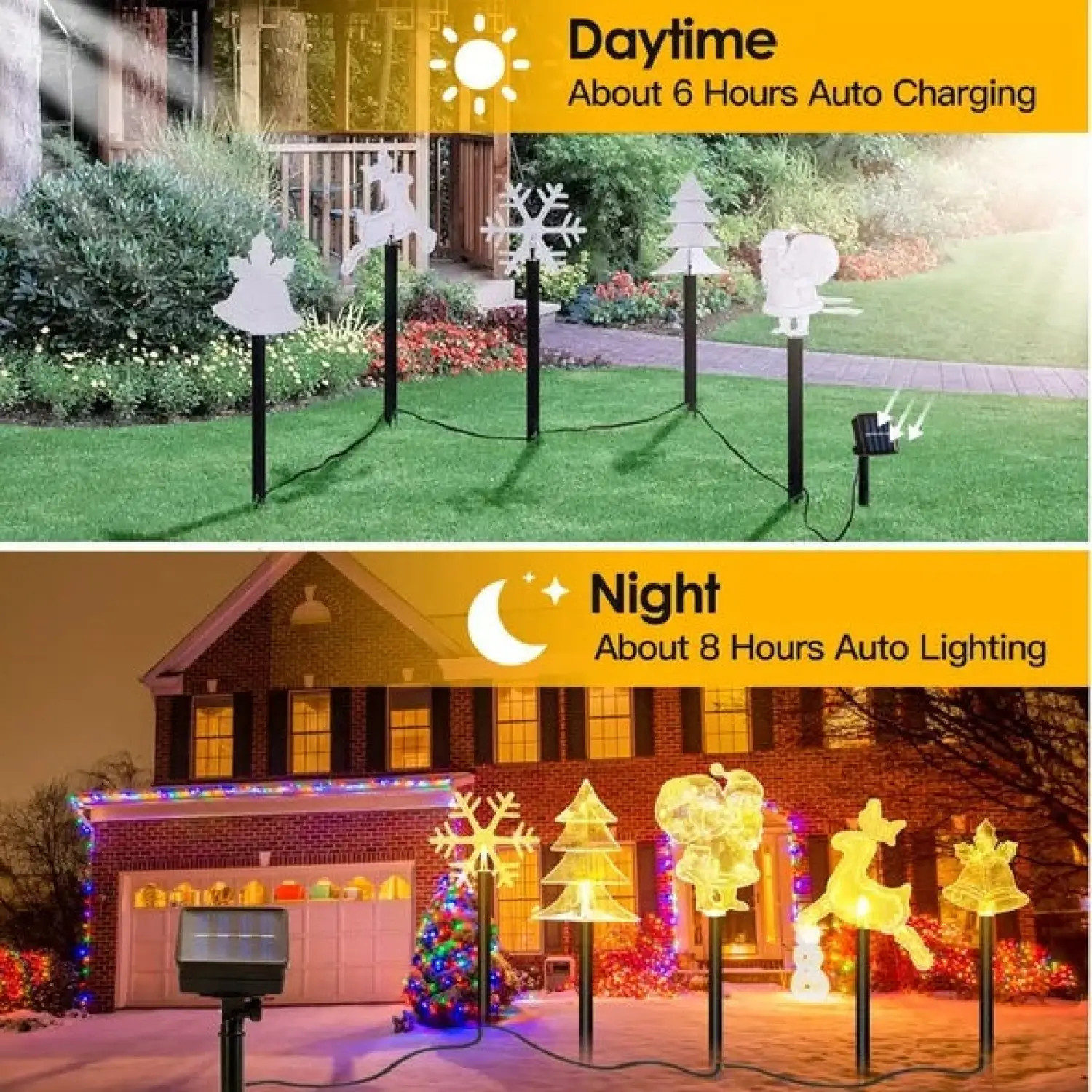 Solar Stake Lights for Christmas Outdoor Decoration with 5Pcs - Image 5