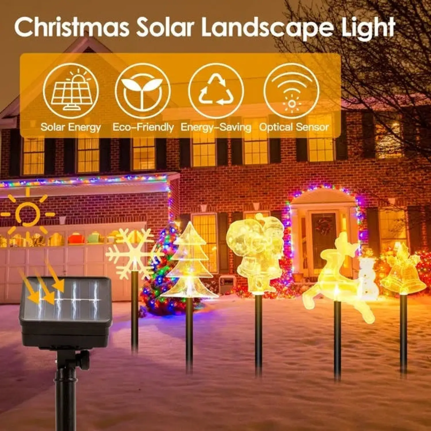 Solar Stake Lights for Christmas Outdoor Decoration with 5Pcs - Image 6