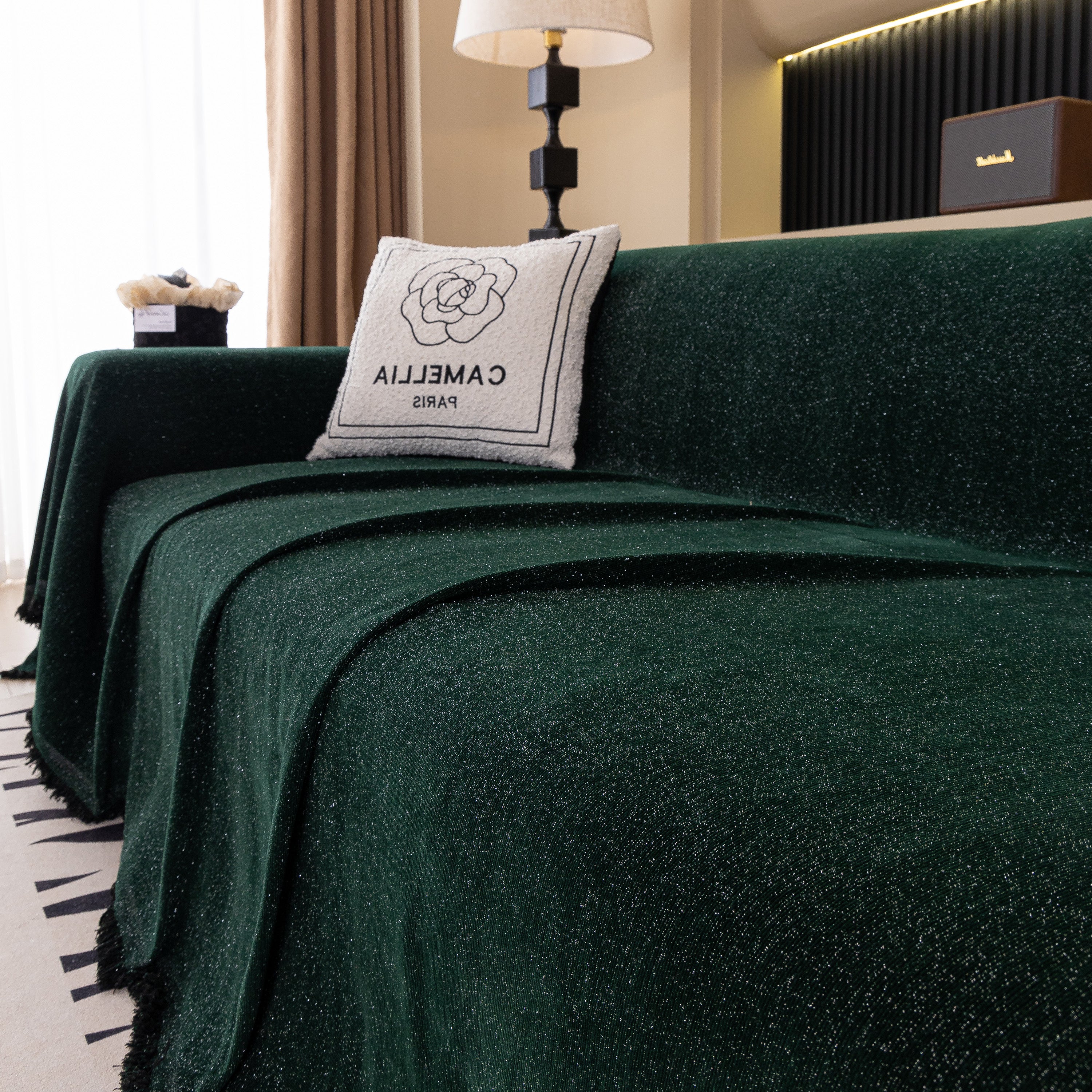 Solid Color Chenille Sofa Cover Blanket Furniture Covers for Sofas and Loveseats - Image 10