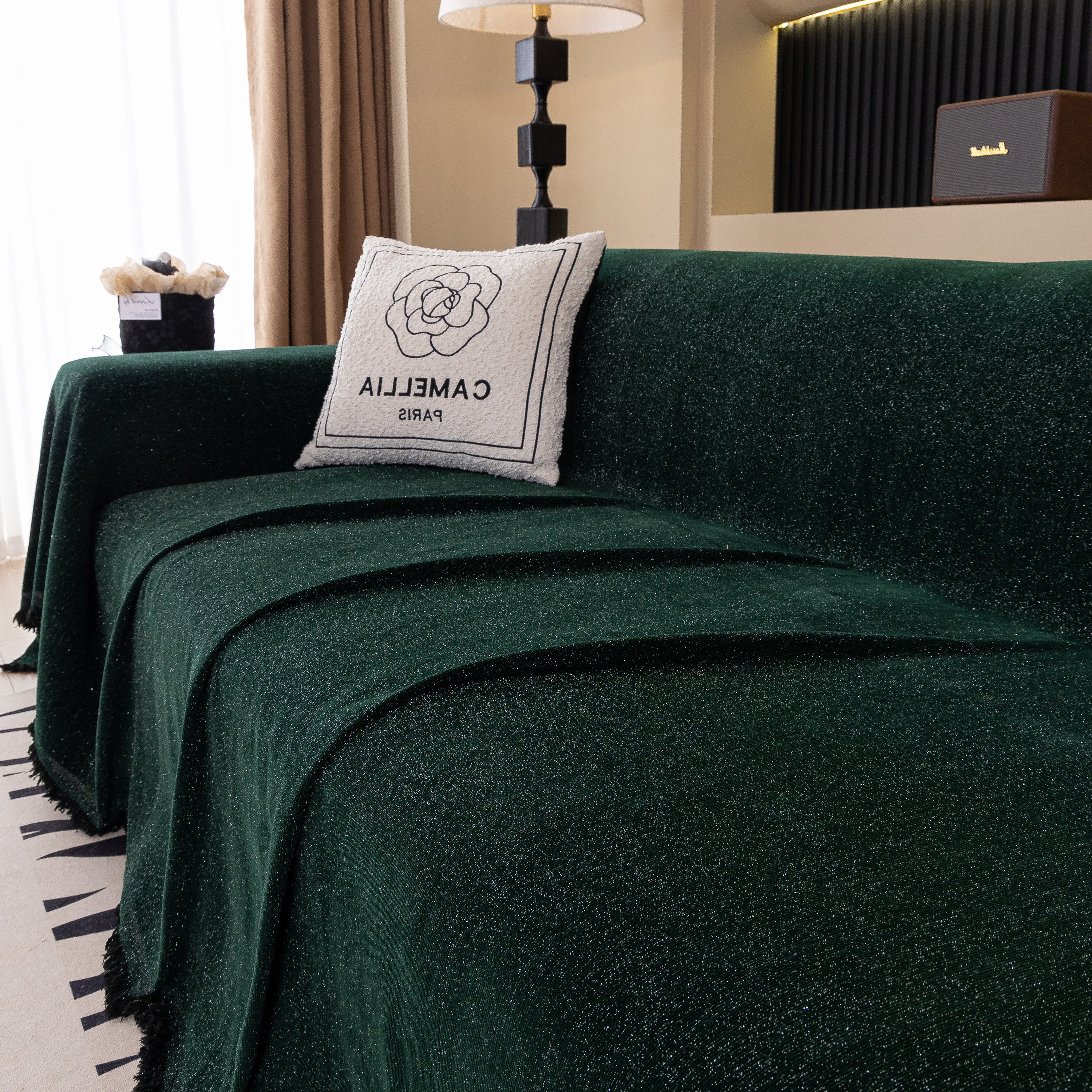 Solid Color Chenille Sofa Cover Blanket Furniture Covers for Sofas and Loveseats - Image 12