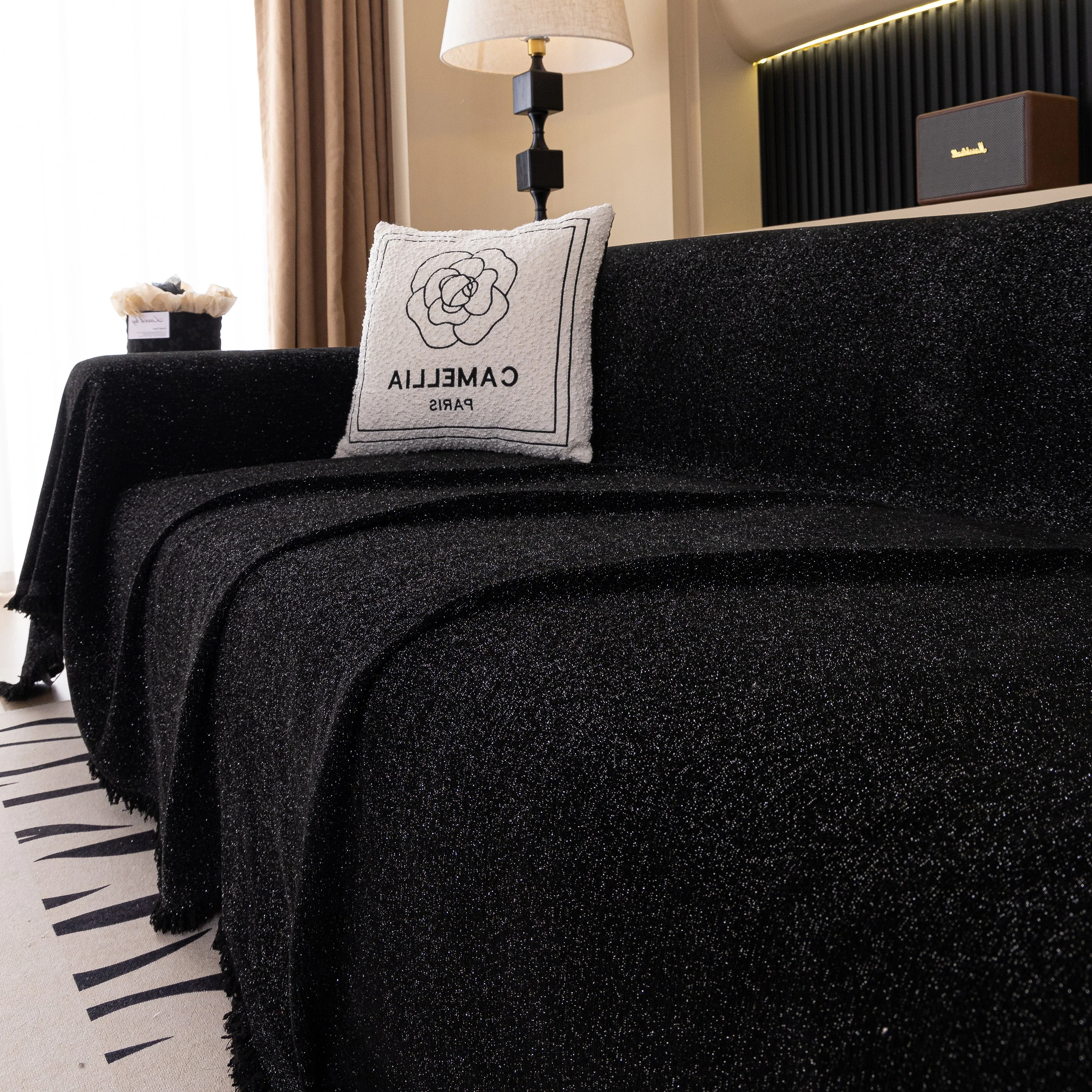 Solid Color Chenille Sofa Cover Blanket Furniture Covers for Sofas and Loveseats - Image 151
