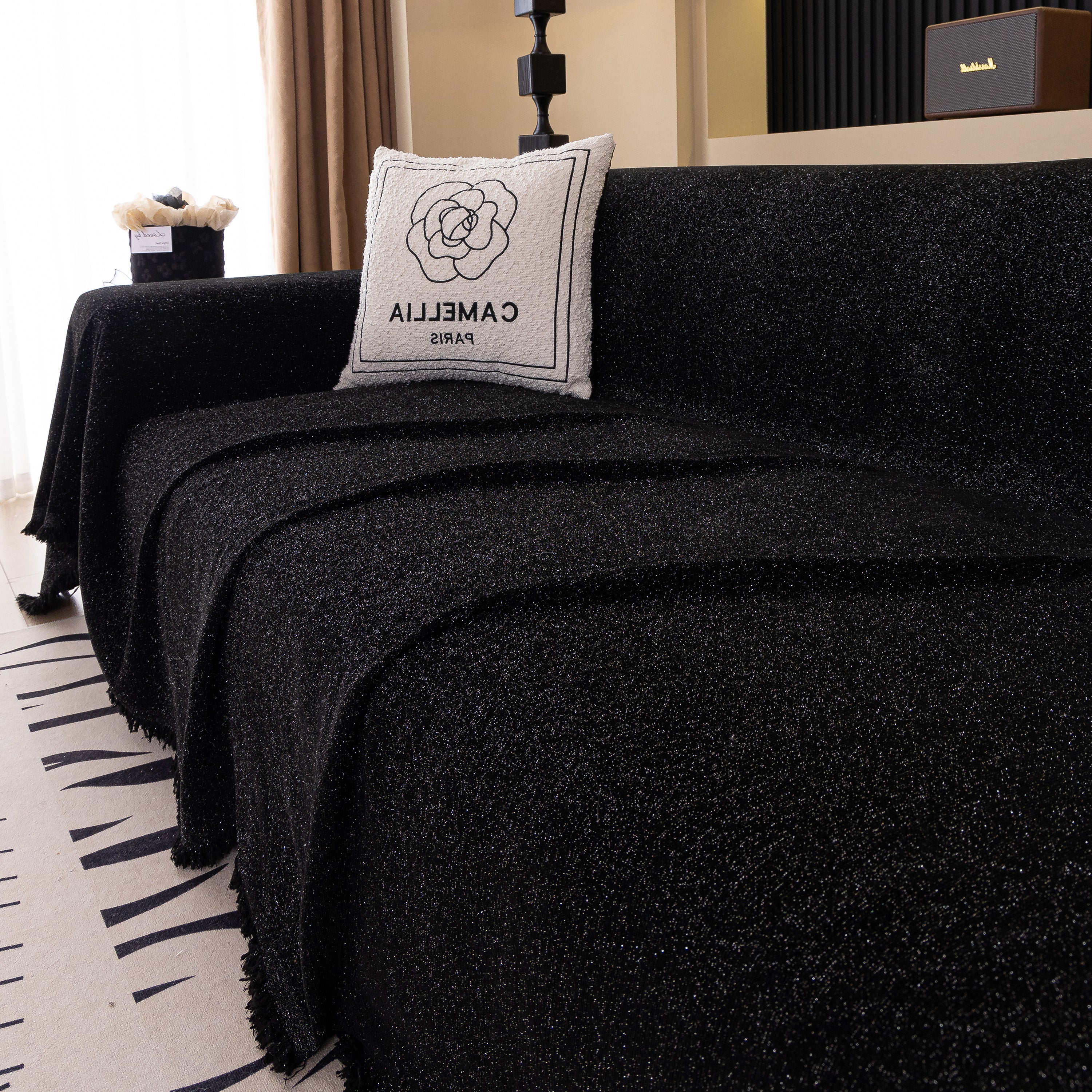 Solid Color Chenille Sofa Cover Blanket Furniture Covers for Sofas and Loveseats - Image 152