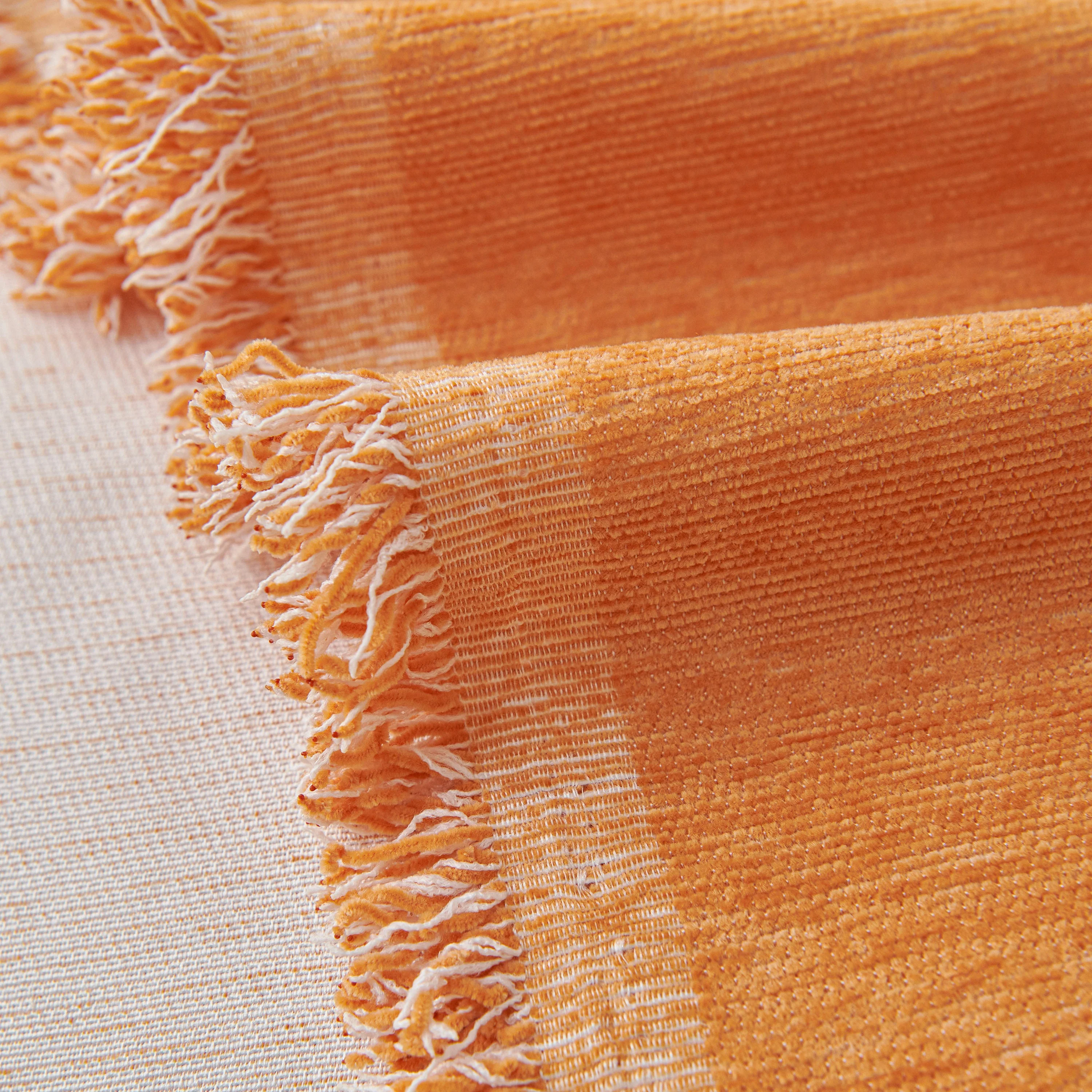 Solid Color Chenille Sofa Throw Blanket, Cozy & Easy Care Fringed Furniture Protector - Image 15
