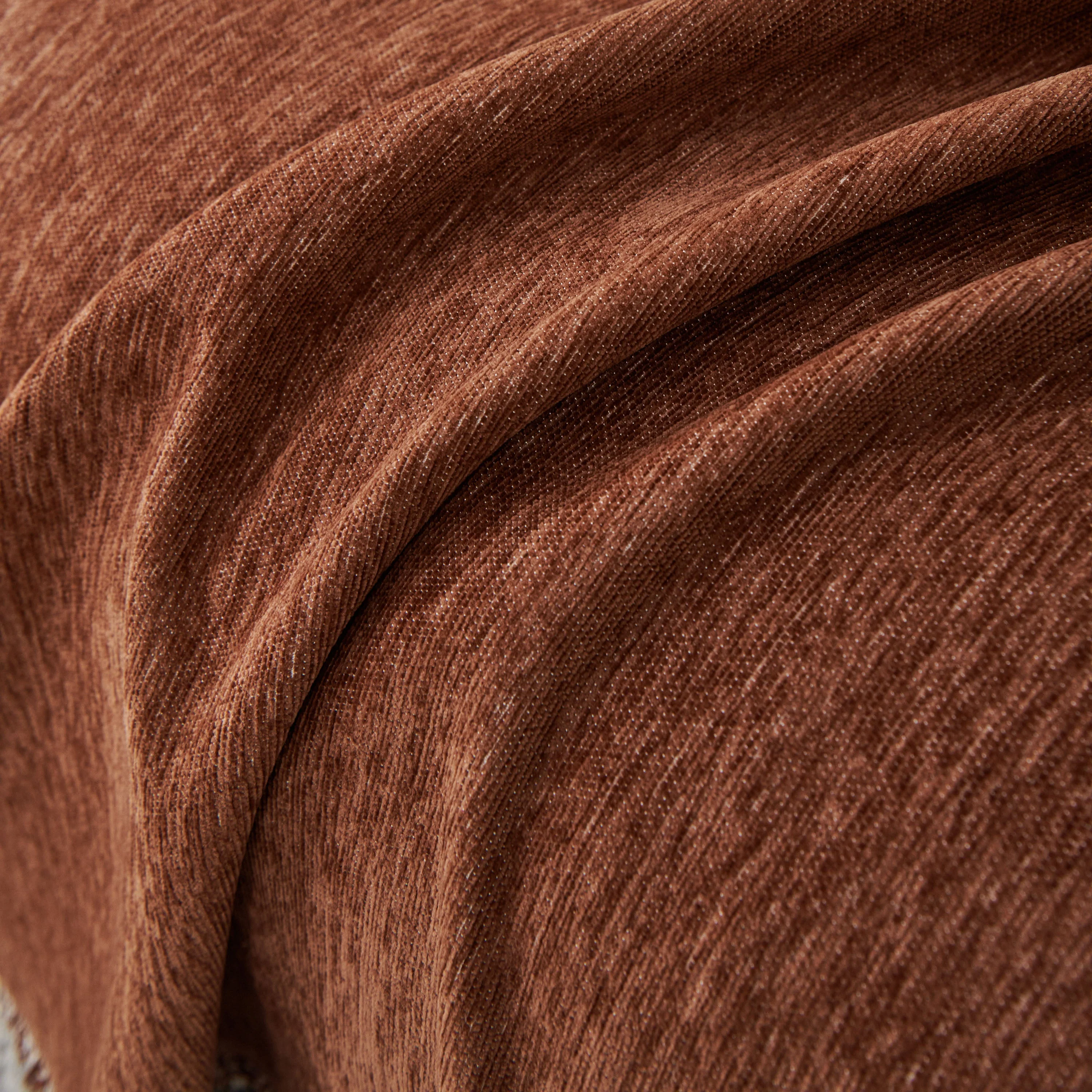 Solid Color Chenille Sofa Throw Blanket, Modern Decor Soft Couch Cover with Fringes - Image 30