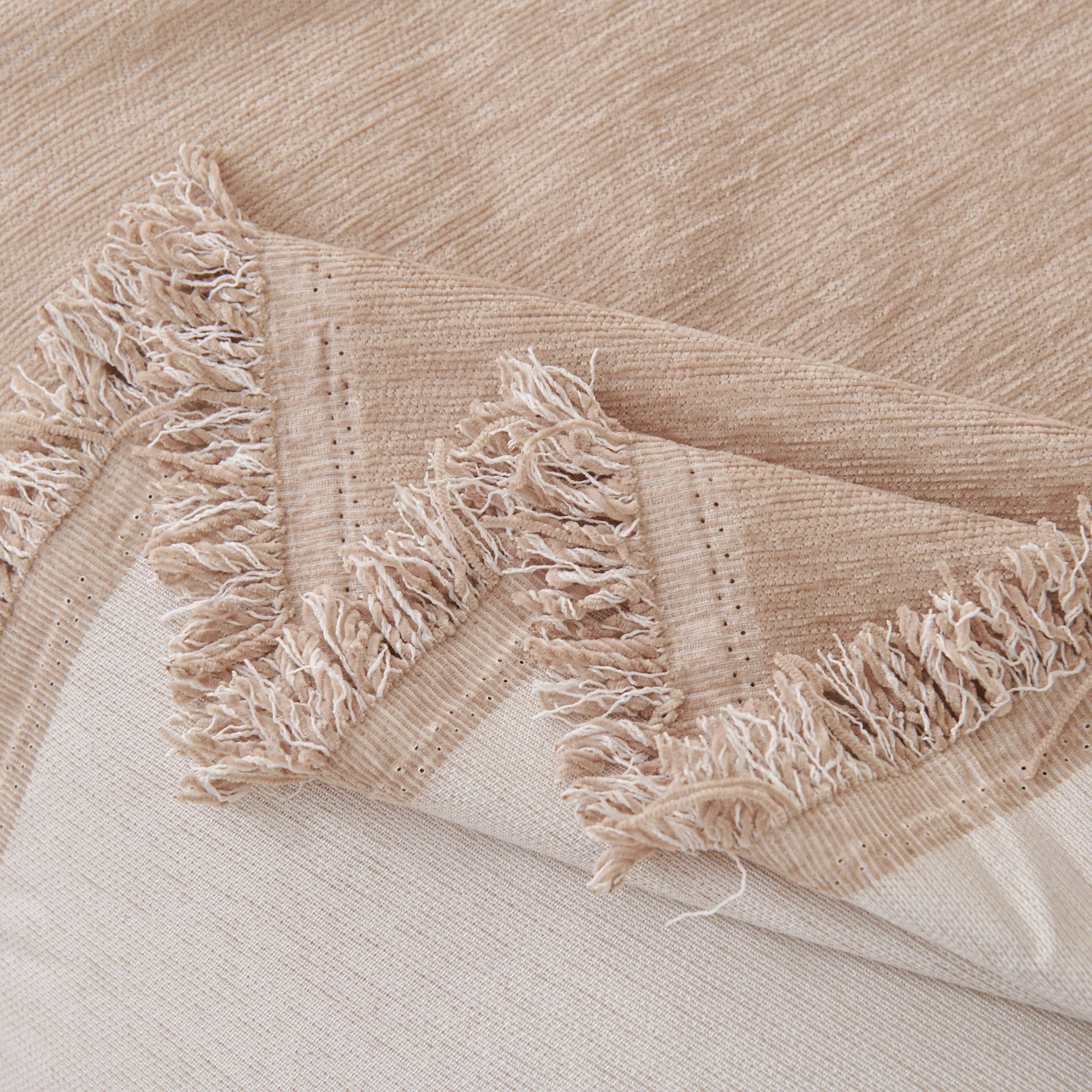 Solid Color Chenille Sofa Throw Blanket, Modern Decor Soft Couch Cover with Fringes - Image 74