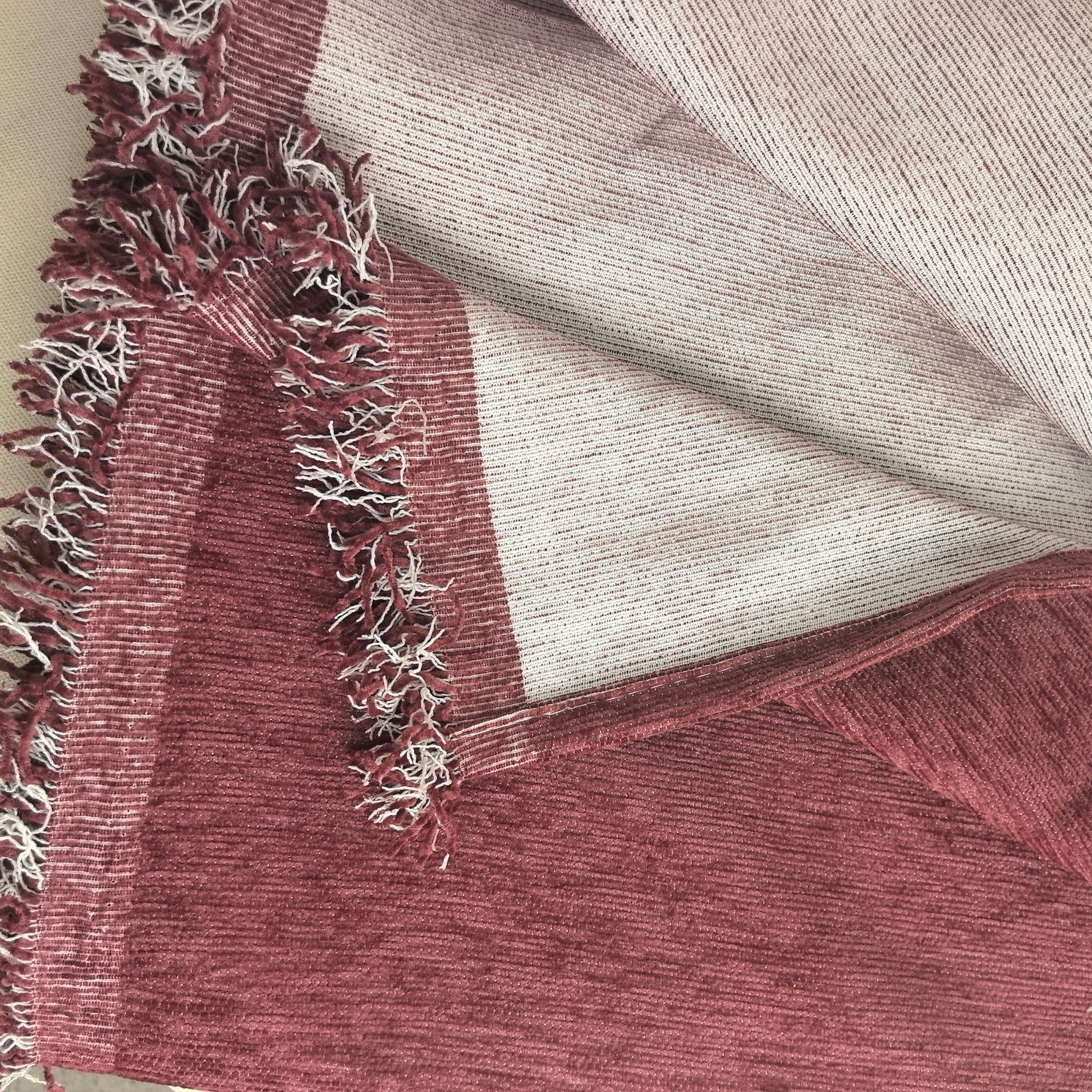 Solid Color Chenille Sofa Throw Blanket, Soft & Plush Decorative Couch Throw Cover - Image 14