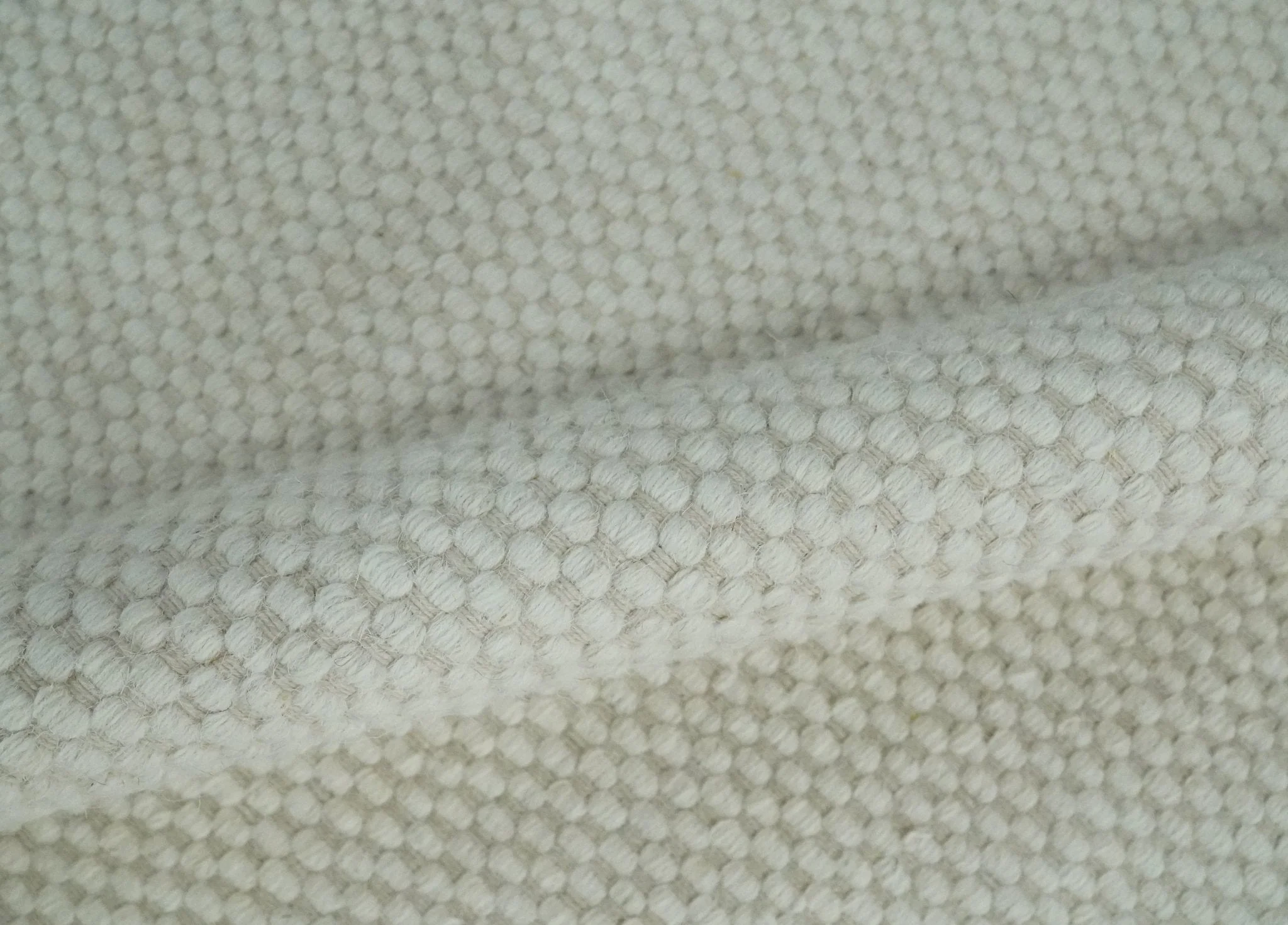 Solid Ivory White Hand made Dari Multi size 5x8, 5x7 and 8x11 Area Rug, Layering, Kids Rug | SOL7 - Image 2