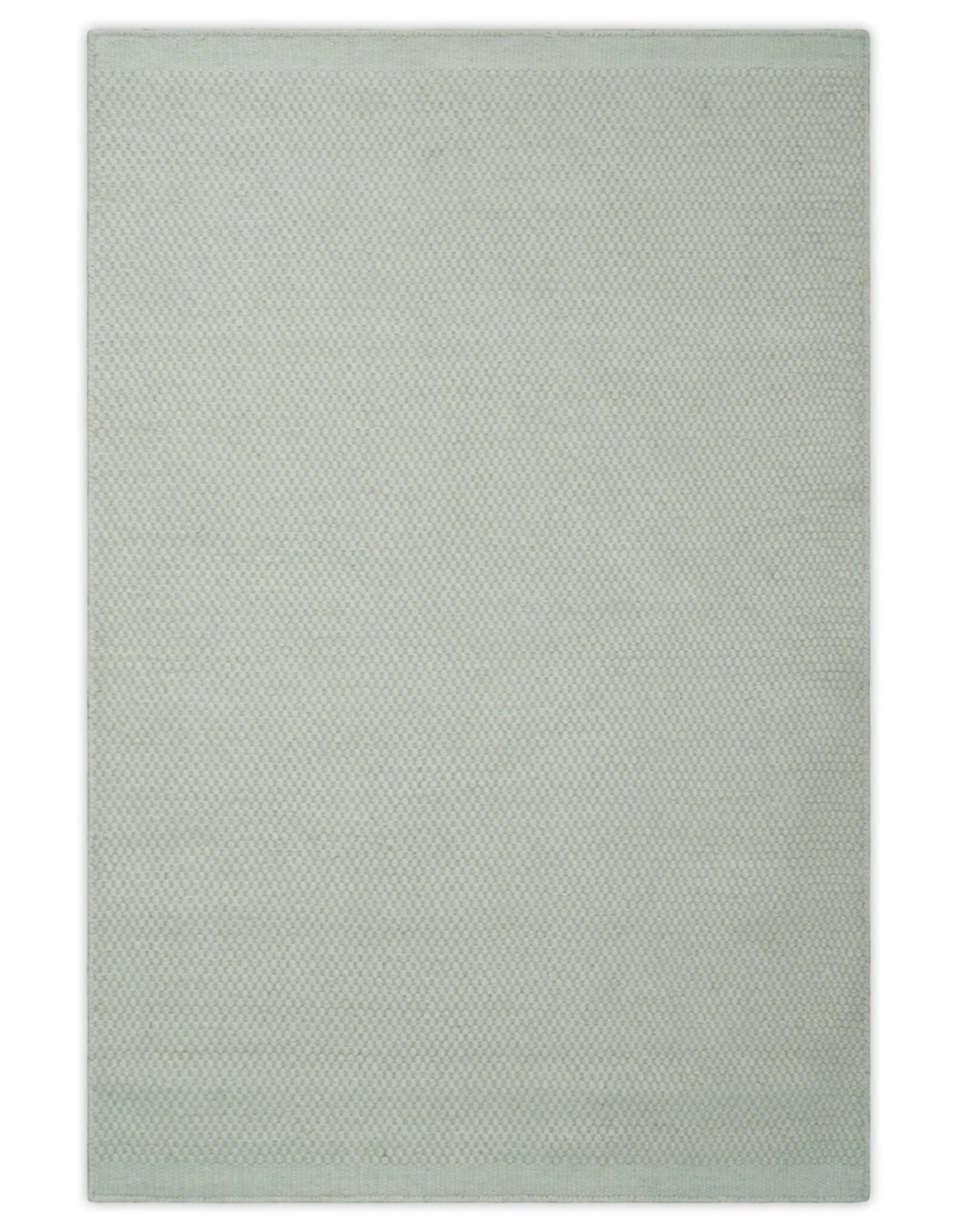 Solid Ivory White Hand made Dari Multi size 5x8, 5x7 and 8x11 Area Rug, Layering, Kids Rug | SOL7 - Image 3