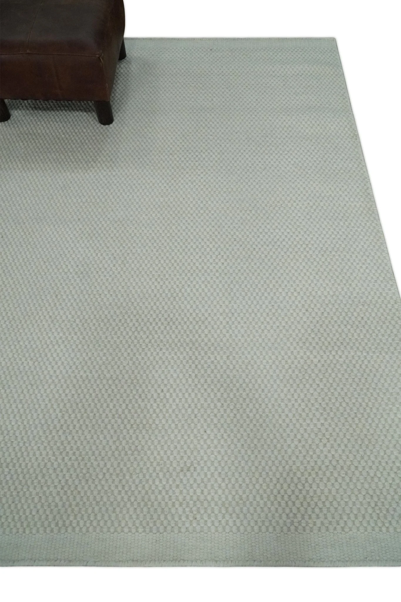 Solid Ivory White Hand made Dari Multi size 5x8, 5x7 and 8x11 Area Rug, Layering, Kids Rug | SOL7 - Image 4