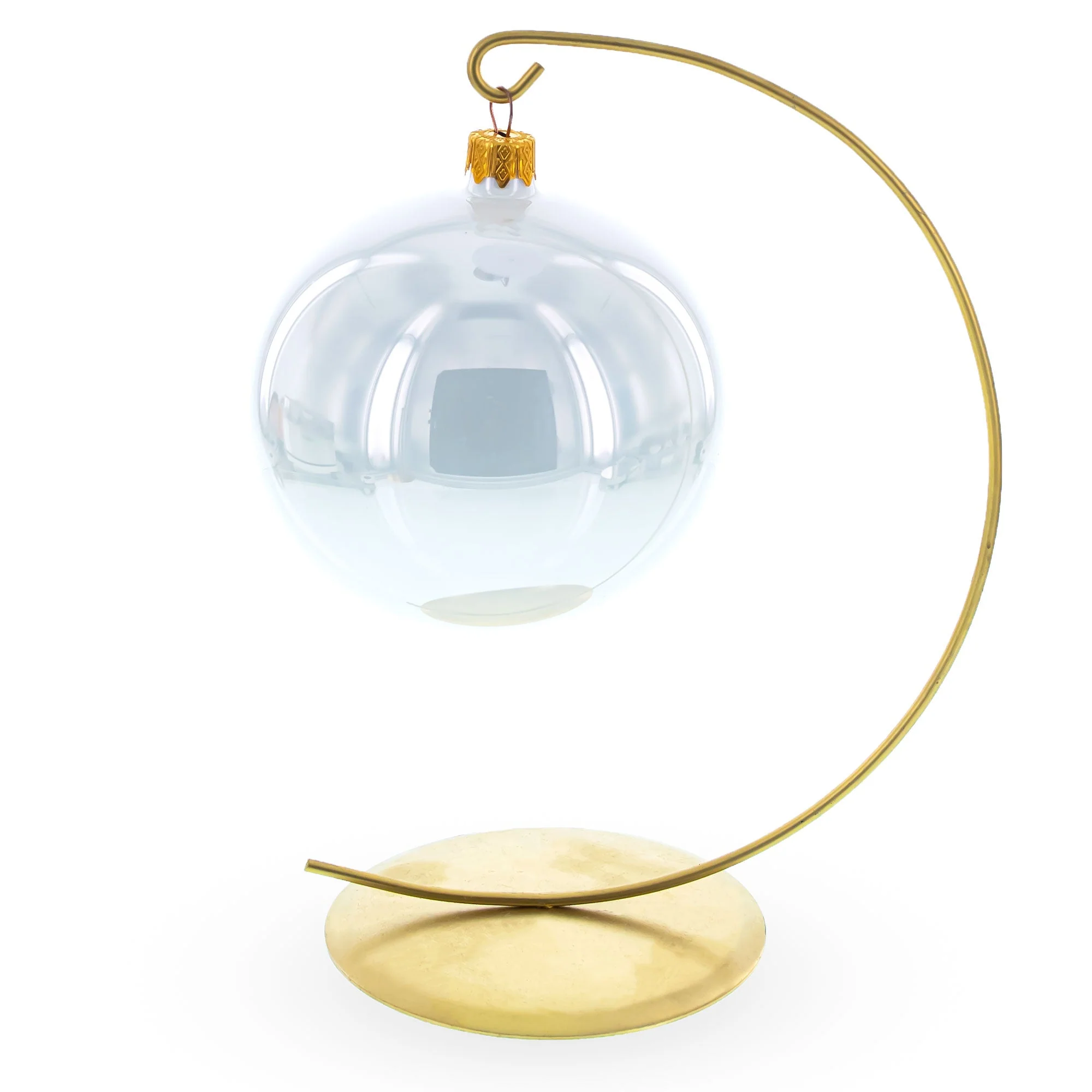 Solid Round Base Gold Metal Ornament Display Stand 7.8 Inches (Poland) - Image 2